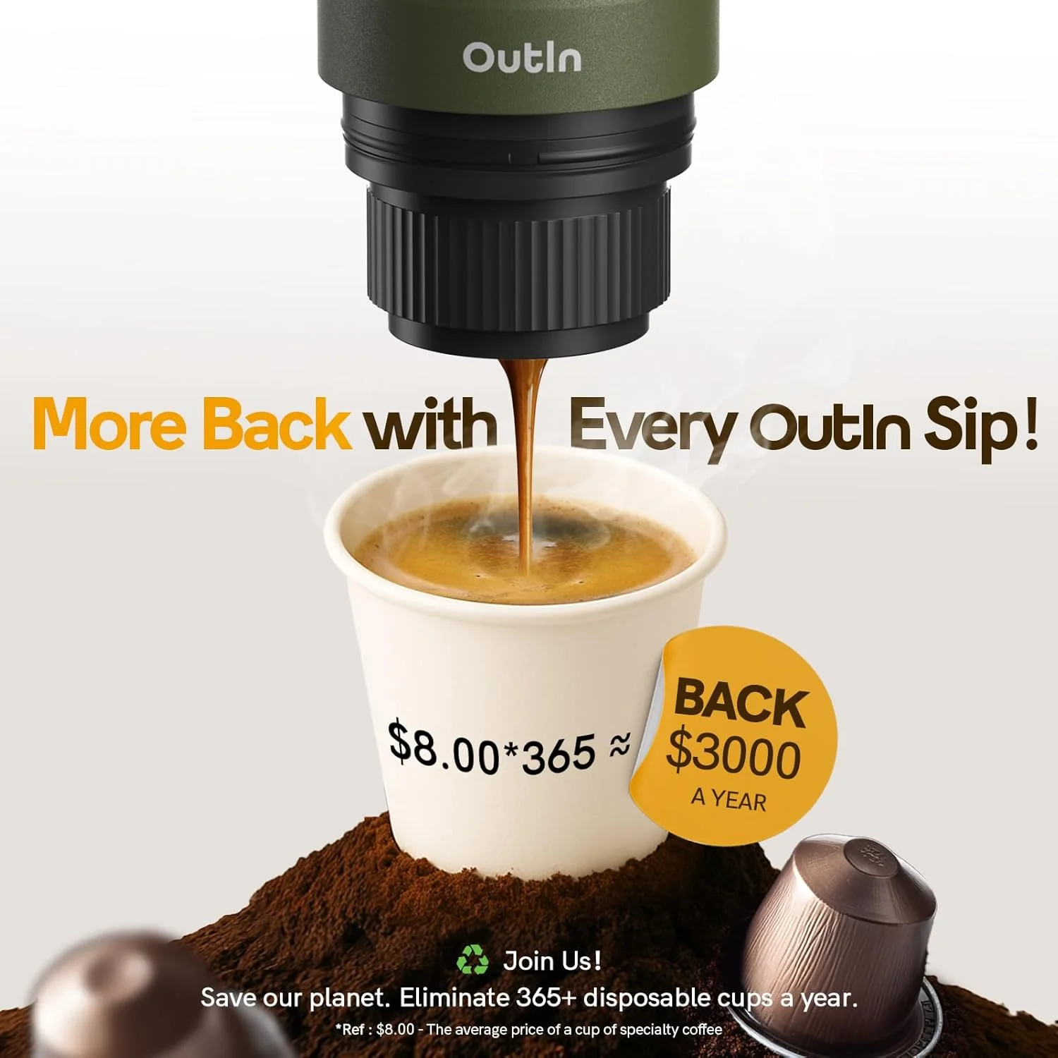 دستگاه اسپرسوساز برقی قابل حمل Outin Nano با گرمایش خودکار 3-4 دقیقه ای، مینی کوچک 12 ولت 24 ولت با فشار 20 بار، سازگار با کپسول NS و قهوه آسیاب شده، خاکستری فضایی دستگاه اسپرسوساز برقی قابل حمل Outin Nano با گرمایش خودکار 3-4 دقیقه ای، مینی کوچک 12 ولت 24 ولت با فشار 20 بار، سازگار با کپسول NS و قهوه آسیاب شده، خاکستری فضایی