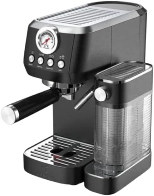 دستگاه اسپرسو ساز مباشی با مخزن شیر - 1.3 لیتر، 20 بار، دیجیتال و قابل برنامه ریزی، (ME-ECM2501) (مشکی) | 1350 وات
