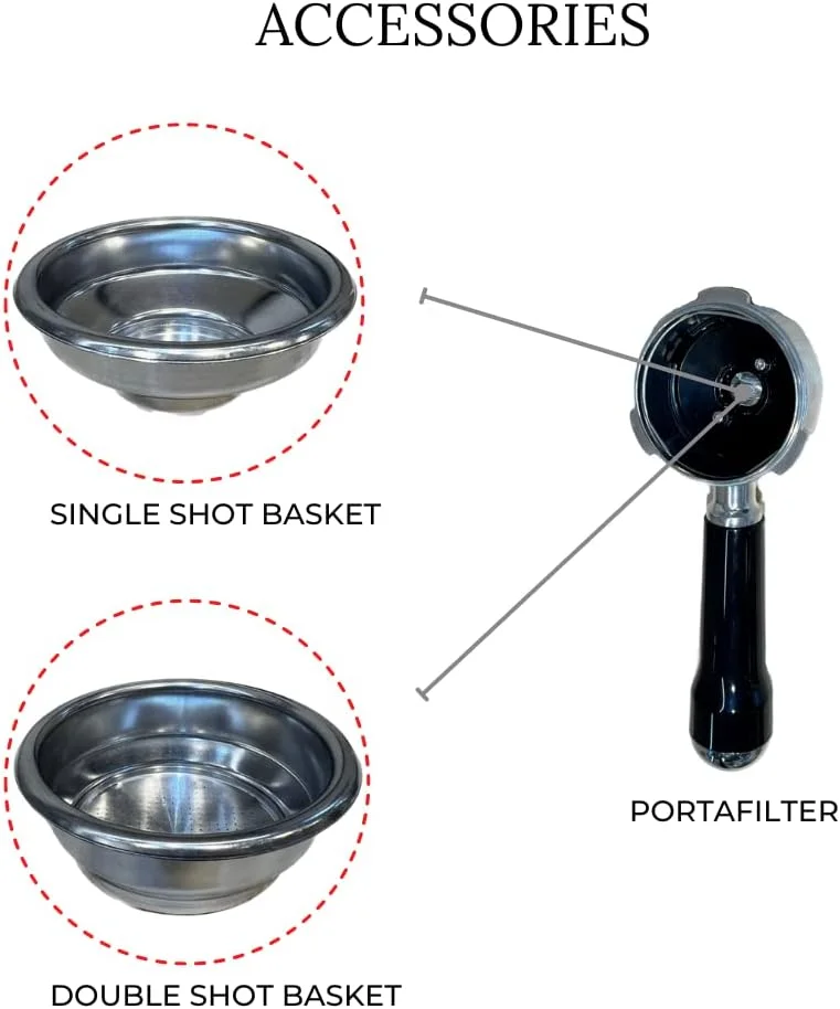 دستگاه اسپرسو ساز تجاری مباشی، 2.1 لیتر، فشار 20 بار، چند رنگ (ME-CCM2051) (مشکی)