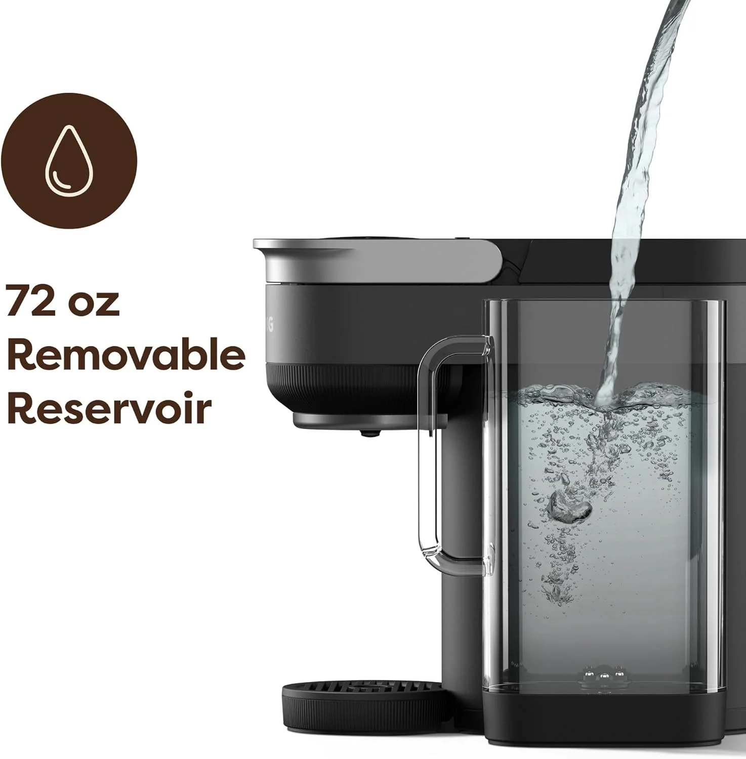 قهوه ساز تک نفره کپسولی Keurig K-Crema، فناوری PressureInfusion و MultiStream، تهیه قهوه با خامه، شات های اسپرسو، قهوه کلاسیک، چای، کاکائو، مخزن قابل جابجایی 72 اونسی قهوه ساز تک نفره کپسولی Keurig K-Crema، فناوری PressureInfusion و MultiStream، تهیه قهوه با خامه، شات های اسپرسو، قهوه کلاسیک، چای، کاکائو، مخزن قابل جابجایی 72 اونسی