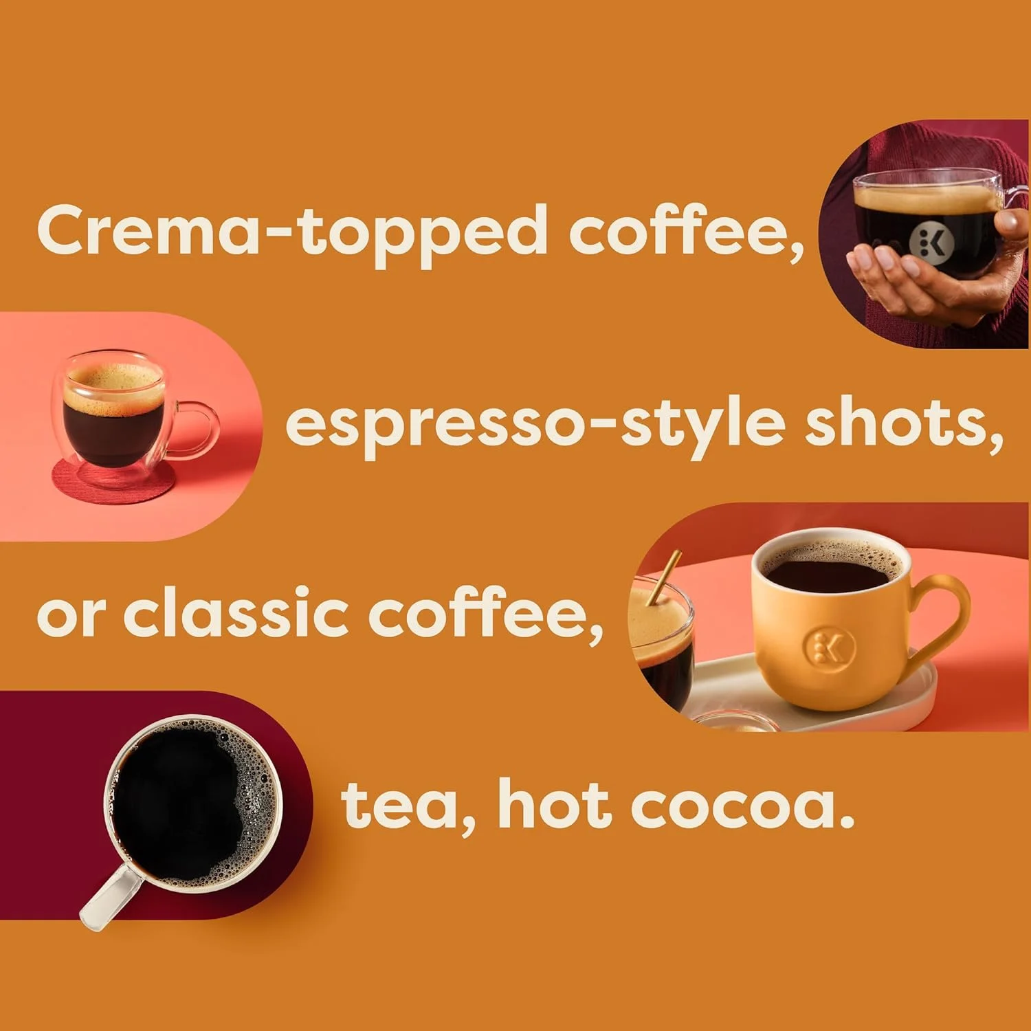 قهوه ساز تک نفره کپسولی Keurig K-Crema، فناوری PressureInfusion و MultiStream، تهیه قهوه با خامه، شات های اسپرسو، قهوه کلاسیک، چای، کاکائو، مخزن قابل جابجایی 72 اونسی قهوه ساز تک نفره کپسولی Keurig K-Crema، فناوری PressureInfusion و MultiStream، تهیه قهوه با خامه، شات های اسپرسو، قهوه کلاسیک، چای، کاکائو، مخزن قابل جابجایی 72 اونسی