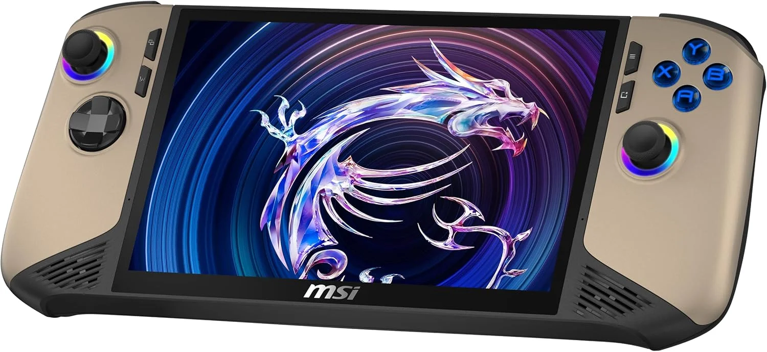 کنسول بازی دستی MSI Claw 8 AI+، صفحه نمایش 8 اینچی FHD+ 120 هرتز، پردازنده Intel Core Ultra 7 258V، رم 32 گیگابایتی، SSD 1 ترابایتی، گرافیک Intel Arc، ویندوز 11 هوم، مشکی/طوفان شن، A2VM-015 کنسول بازی دستی MSI Claw 8 AI+، صفحه نمایش 8 اینچی FHD+ 120 هرتز، پردازنده Intel Core Ultra 7 258V، رم 32 گیگابایتی، SSD 1 ترابایتی، گرافیک Intel Arc، ویندوز 11 هوم، مشکی/طوفان شن، A2VM-015
