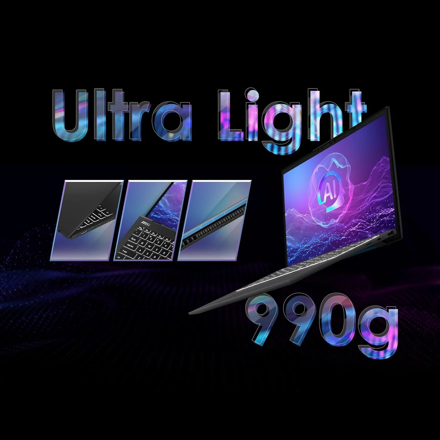 لپ تاپ MSI Prestige AI+ Evo A2VMG، Copilot+ PC، صفحه نمایش 13.3 اینچی 2.8K OLED، پردازنده Intel Ultra 7-258V با حداکثر 48 TOPS، رم 32 گیگابایتی، SSD 1 ترابایتی، گرافیک Intel Arc، ویندوز 11، صفحه کلید انگلیسی-عربی، خاکستری ستاره ای - [9S7-13Q322-007]