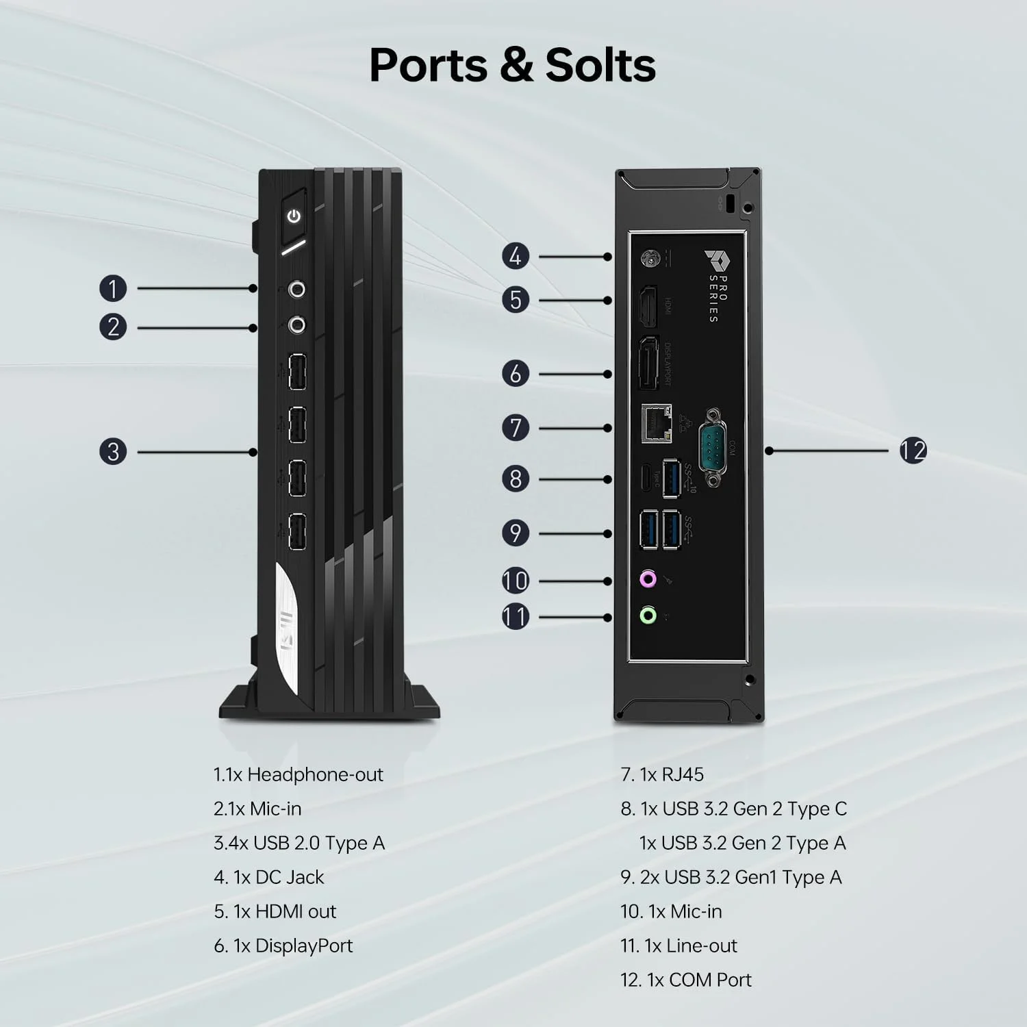 کامپیوتر رومیزی مینی MSI PRO DP21 | پردازنده 4 هسته ای نسل سیزدهم اینتل | 16 گیگابایت رم | 1 ترابایت SSD | پشتیبانی از 2 مانیتور 4K | HDMI | RJ-45 | Wi-Fi | کیبورد و ماوس سیمی | ویندوز 11 پرو | مشکی