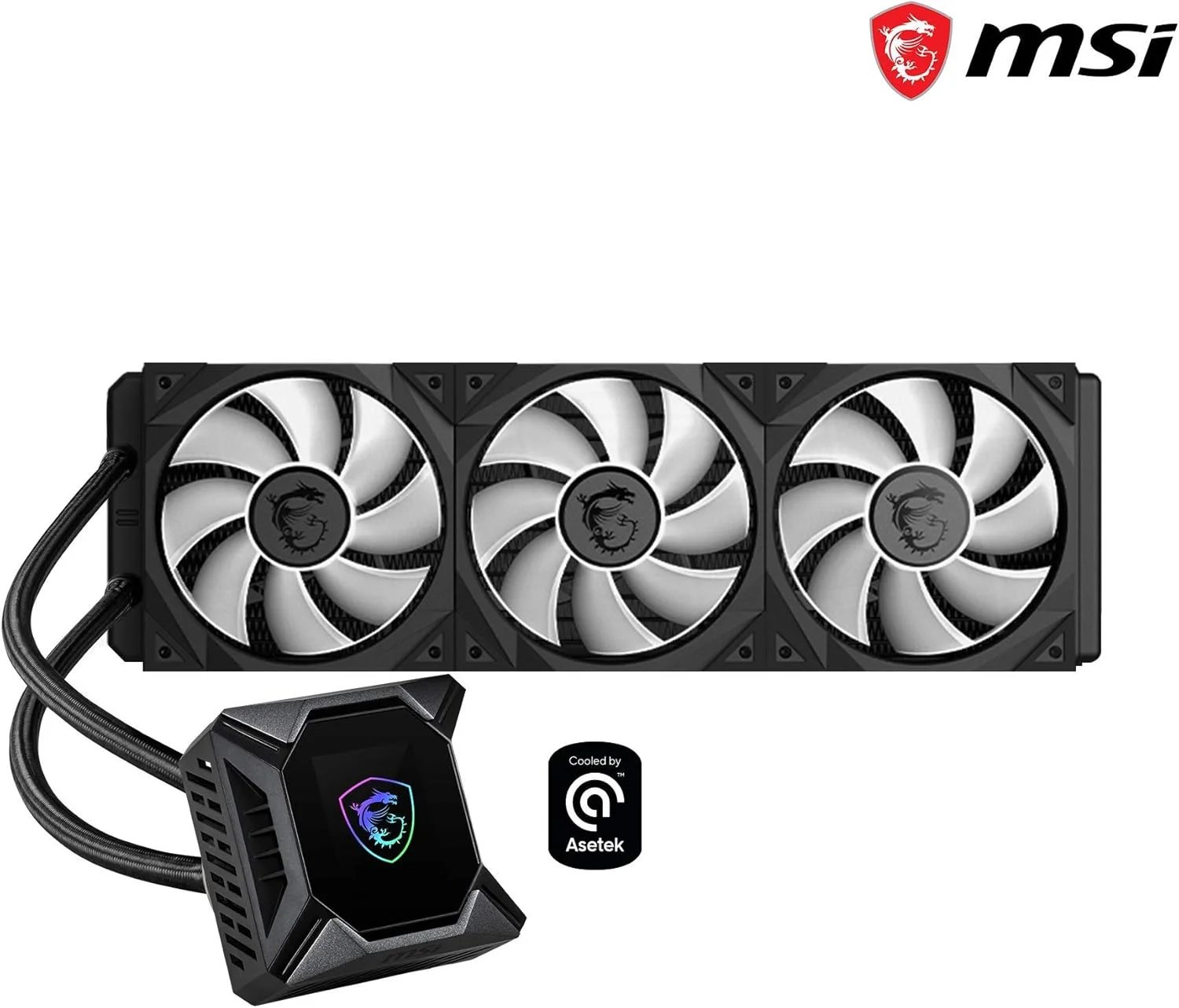 خنک کننده مایع پردازنده MSI MPG CORE LIQUID K360 ARGB با نورپردازی Mystic Light، فن 60 میلی متری TORX FAN 4.0 با کنترل مستقل، صفحه نمایش LCD 2.4 اینچی قابل تنظیم، MPG CORELIQUID K360