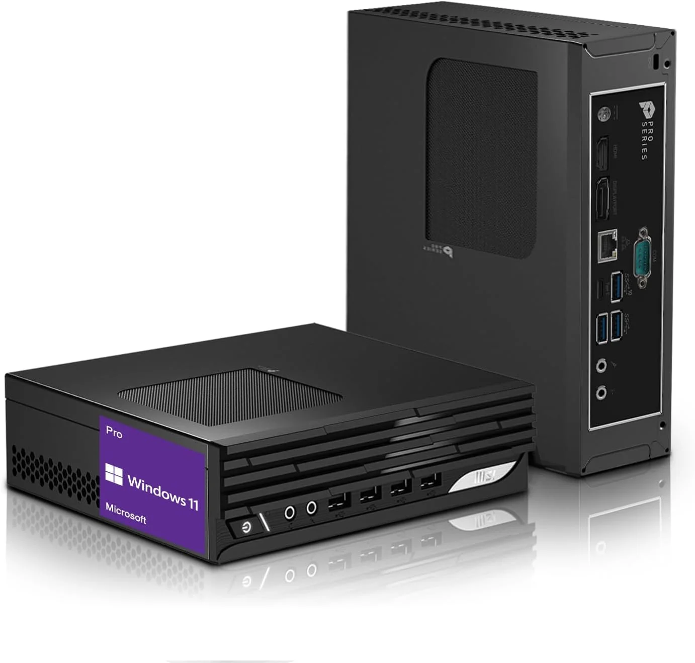 کامپیوتر رومیزی کوچک تجاری MSI PRO DP21 Mini، پردازنده نسل سیزدهم اینتل 10 هسته ای i5-13400، رم 16 گیگابایتی، SSD 1 ترابایتی، HDMI، DP، Type-C، پشتیبانی از 2 مانیتور 4K، کیبورد و ماوس سیمی، Wi-Fi 6، ویندوز 11 پرو، مشکی