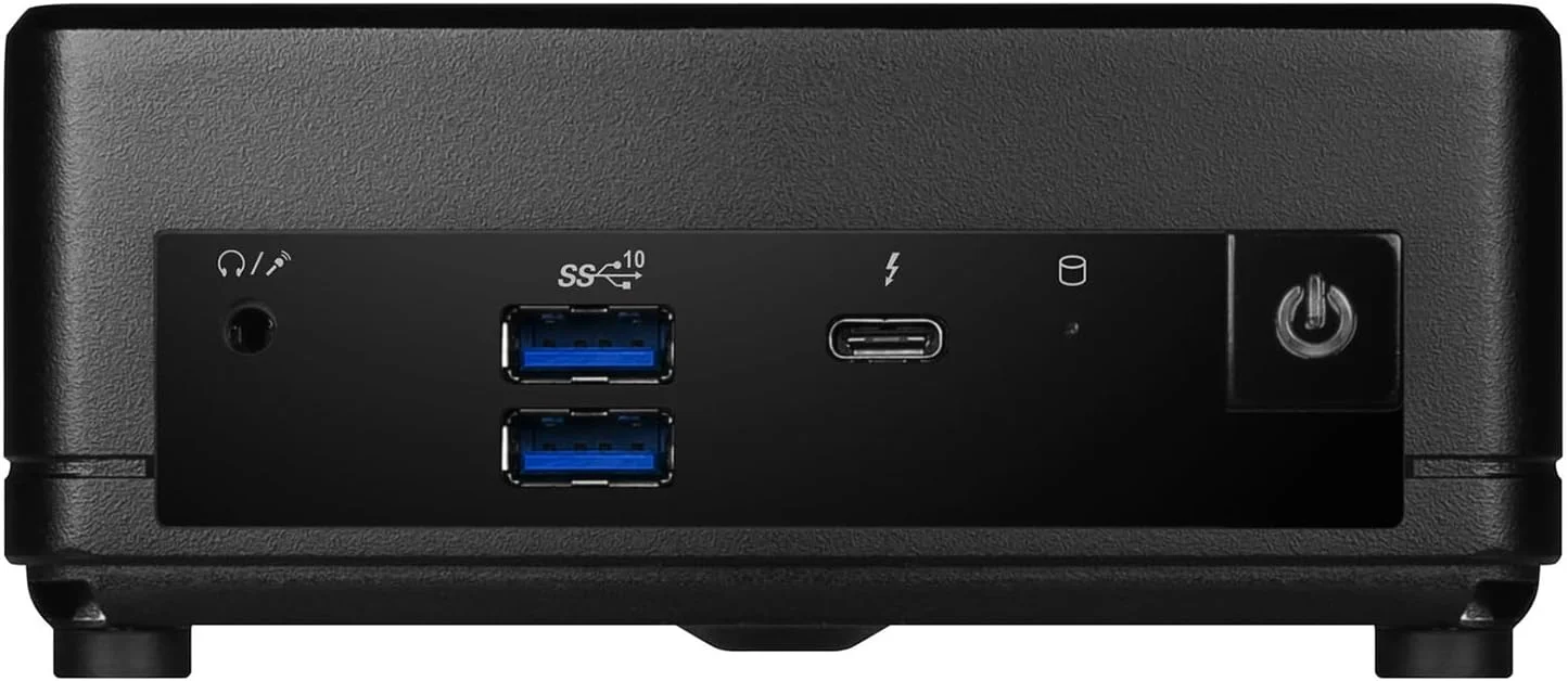 کامپیوتر رومیزی کوچک تجاری MSI Cubi 5، پردازنده Intel Core i3-1215U، رم 16 گیگابایتی، SSD 1 ترابایتی، HDMI، DisplayPort، Wi-Fi 6، Thunderbolt 4، بلوتوث، RJ-45، Windows 11 Pro