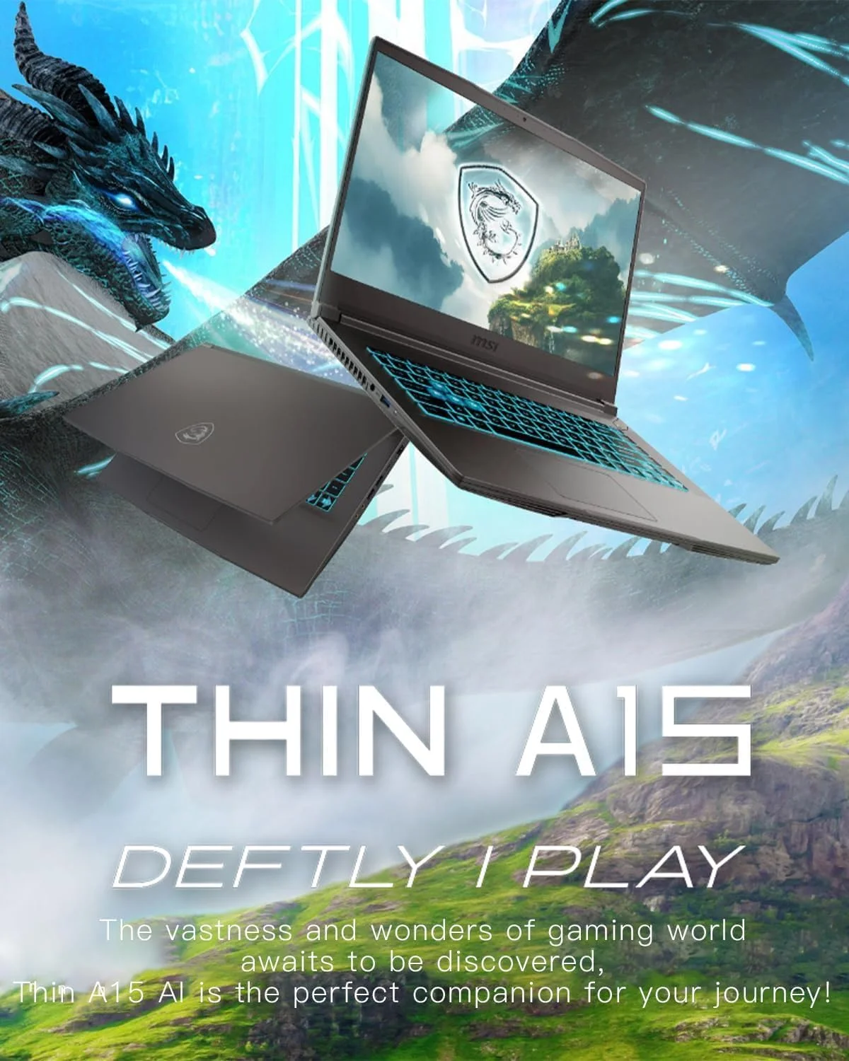 لپ تاپ گیمینگ MSI Thin 15.6 اینچی FHD 144 هرتز، AMD Ryzen 5 7535HS، NVIDIA GeForce RTX 4060، رم 16 گیگابایتی، SSD PCIe 1 ترابایتی، کیبورد با نور پس زمینه، Wi-Fi 6E، بلوتوث 5.3، داک استیشن 256 گیگابایتی 9H، ویندوز 11 پرو، خاکستری لپ تاپ گیمینگ MSI Thin 15.6 اینچی FHD 144 هرتز، AMD Ryzen 5 7535HS، NVIDIA GeForce RTX 4060، رم 16 گیگابایتی، SSD PCIe 1 ترابایتی، کیبورد با نور پس زمینه، Wi-Fi 6E، بلوتوث 5.3، داک استیشن 256 گیگابایتی 9H، ویندوز 11 پرو، خاکستری