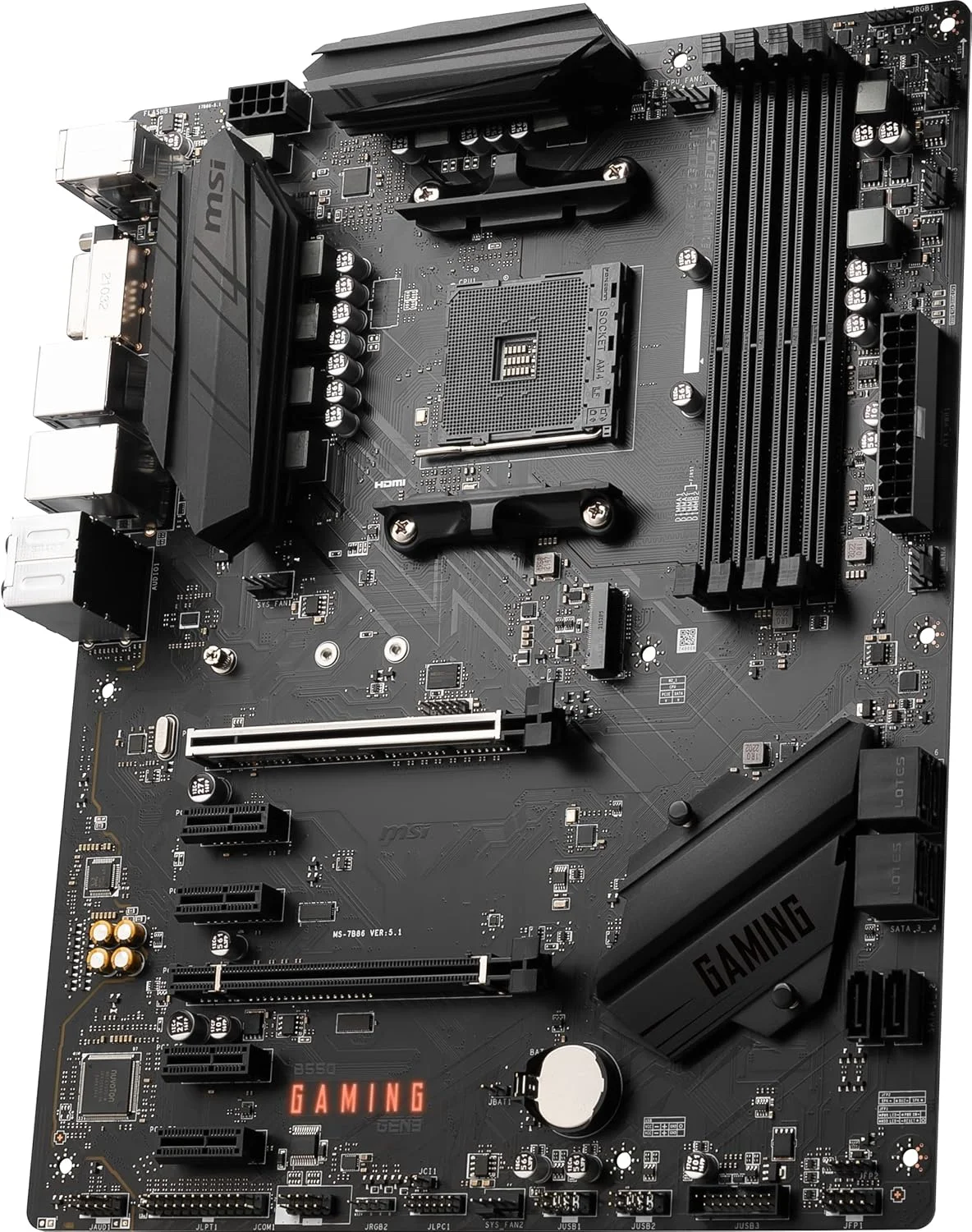 مادربرد گیمینگ MSI B550 Gaming GEN3 (AMD AM4، DDR4، PCIe 3.0، SATA 6Gb/s، M.2، USB 3.2 Gen 1، HDMI، ATX، پردازنده های AMD Ryzen سری 5000/4000)