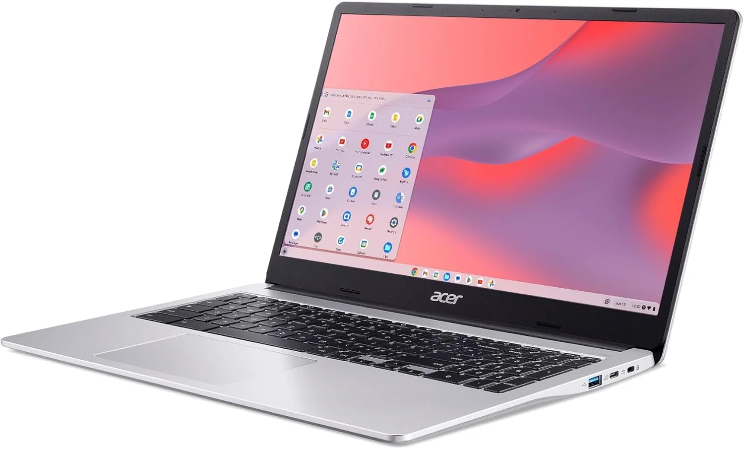 لپ تاپ 15.6 اینچی Acer Chromebook 315 FHD | پردازنده Intel Celeron N4500 | کارت گرافیک Intel UHD | وب کم داخلی | کارت خوان microSD | نقره ای | 4 گیگابایت رم | 64 گیگابایت SSD | سیستم عامل Chrome | همراه با فلش مموری 64 گیگابایتی USB