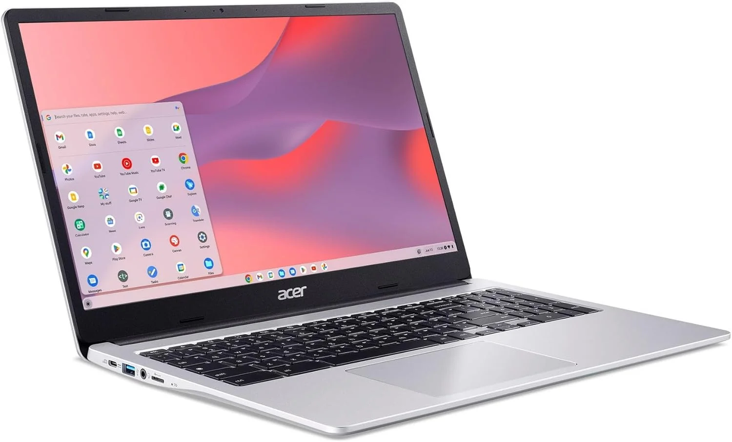 لپ تاپ 15.6 اینچی Acer Chromebook 315 FHD | پردازنده Intel Celeron N4500 | کارت گرافیک Intel UHD | وب کم داخلی | کارت خوان microSD | نقره ای | 4 گیگابایت رم | 64 گیگابایت SSD | سیستم عامل Chrome | همراه با فلش مموری 64 گیگابایتی USB
