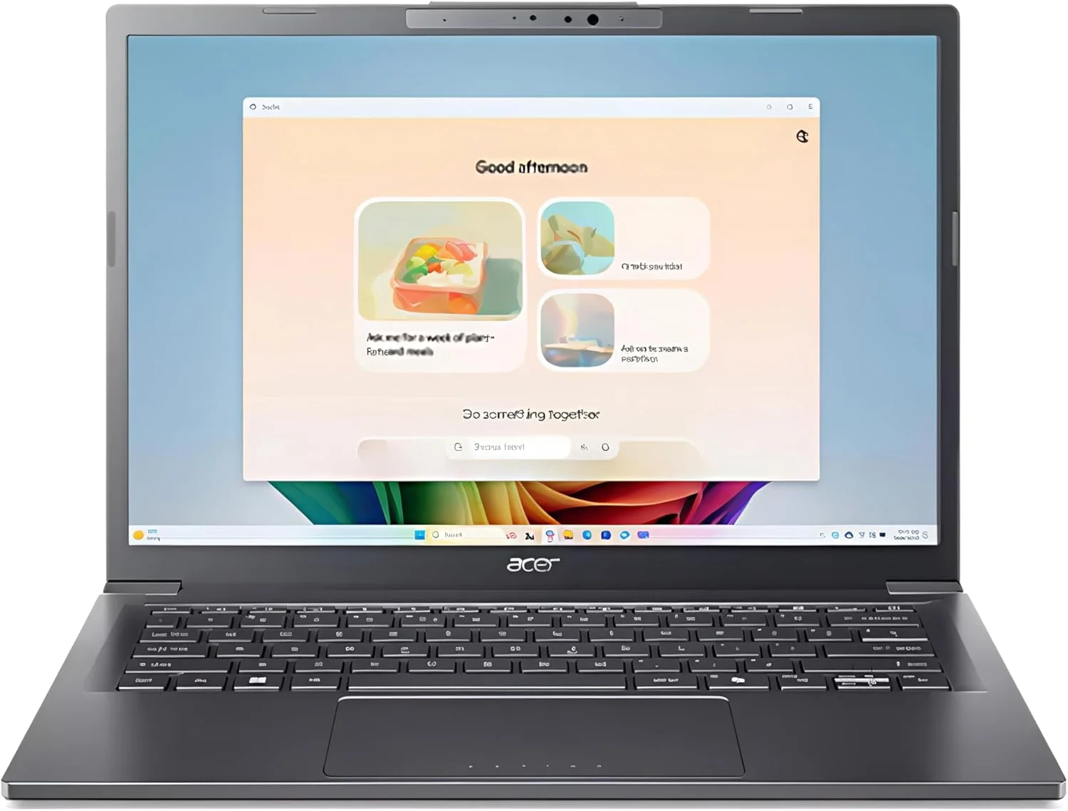لپ تاپ Acer Aspire، صفحه نمایش لمسی 14 اینچی WUXGA IPS، پردازنده Intel Ultra 5-226V، 8 هسته، 16 گیگابایت رم LPDDR5X، 512 گیگابایت SSD PCIE، BK، AI Copilot+PC، وب کم، ویندوز 11 هوم، پد ماوس TWE