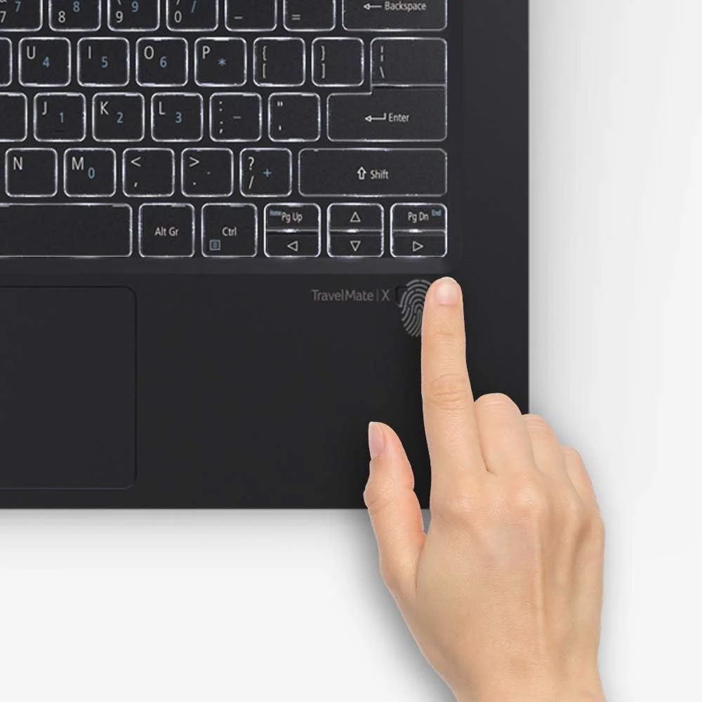 لپ تاپ لمسی 14 اینچی Acer TravelMate X5، پردازنده Intel Core i7 8565U، رم 16 گیگابایت، حافظه SSD 512 گیگابایت، ویندوز 10 پرو، مدل NX.VJ8AA.002