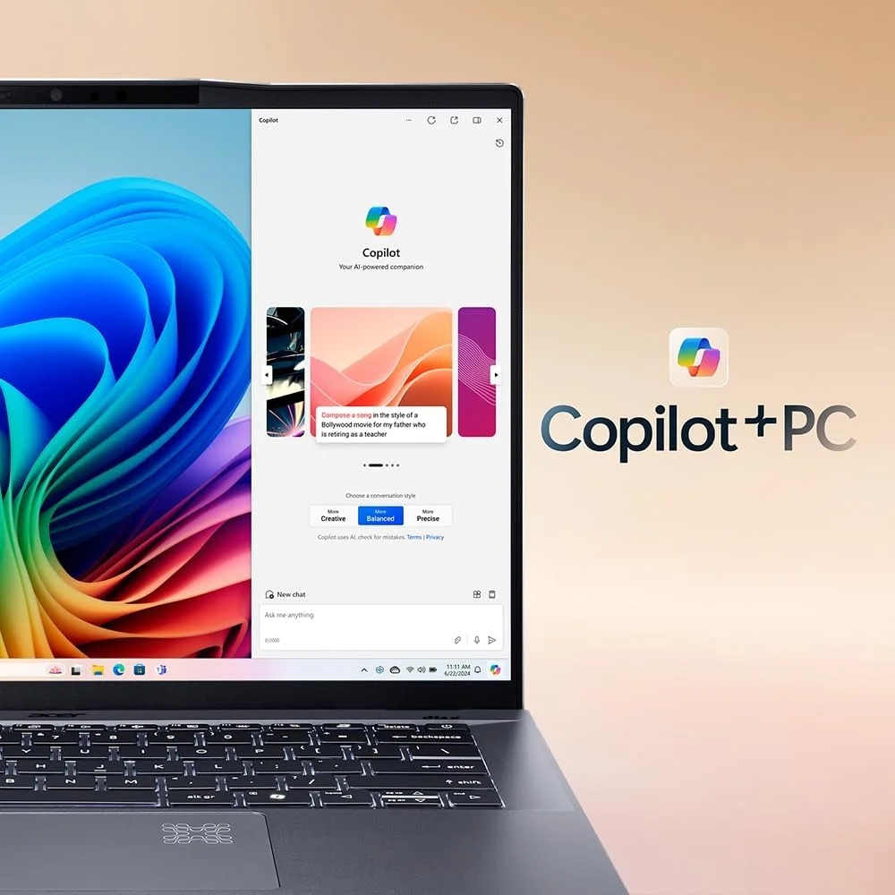 لپ تاپ ایسر Swift Go 14 AI Copilot+ PC | نمایشگر 14.5 اینچی 2.5K با نرخ 120 هرتز | تجربه های هوش مصنوعی را آزاد کنید | پردازنده 8 هسته ای Qualcomm Snapdragon X Plus | رم 16 گیگابایتی | حافظه SSD 1 ترابایتی نسل 4 | Wi-Fi 7 | ویندوز 11 هوم | SFG14-01-X006