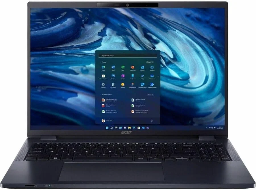 لپ تاپ 16 اینچی Acer TravelMate P4 P416-41 TMP416-41-R6Y5 - WUXGA - 1920 x 1200 - AMD Ryzen 5 PRO 6650U شش هسته ای (6 هسته) 2.90 گیگاهرتز - 16 گیگابایت رم - 512 گیگابایت SSD - آبی تخته سنگی