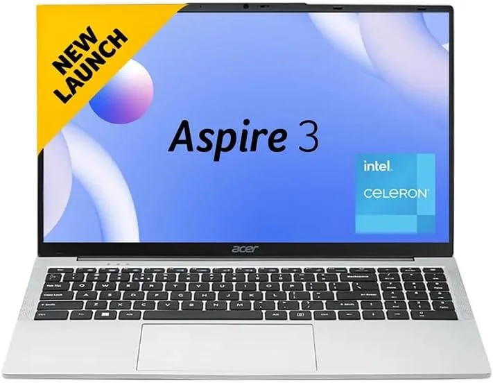 لپ تاپ Acer Aspire 3 با صفحه نمایش 15.6 اینچی FHD IPS ضد تابش نور، پردازنده Celeron® N4500، رم 8 گیگابایتی، SSD 512 گیگابایتی، گرافیک مجتمع Intel UHD، صفحه کلید انگلیسی عربی، ویندوز 11 پرو، نقره ای