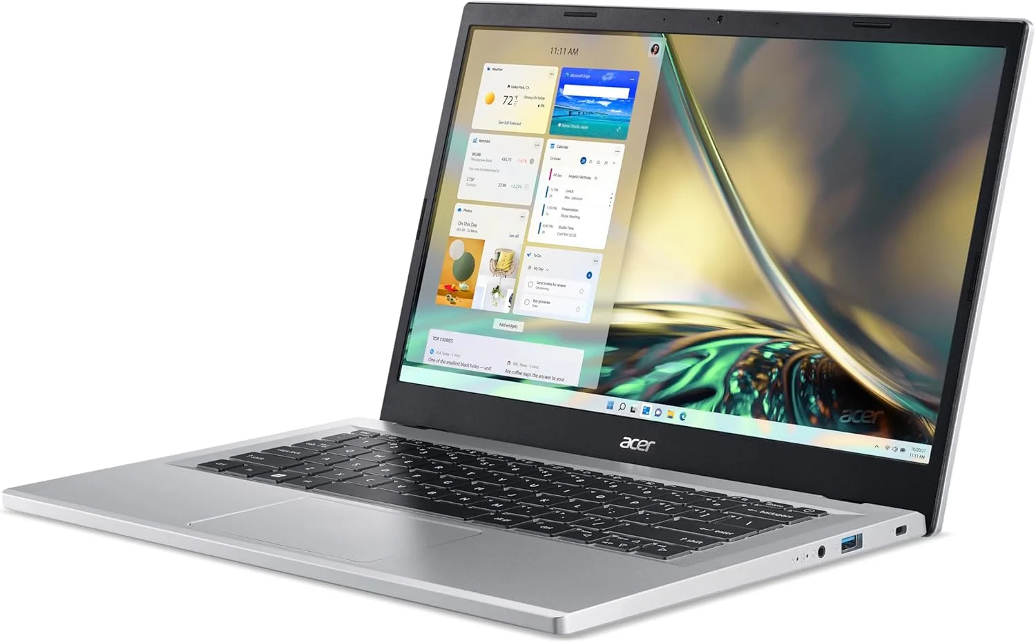 لپ تاپ 15.6 اینچی Acer Aspire 3 A315 - پردازنده Intel Core i5-1235U، رم 8 گیگابایتی، حافظه SSD 512 گیگابایتی، گرافیک Intel Iris XE، صفحه کلید انگلیسی-عربی، نقره ای خالص