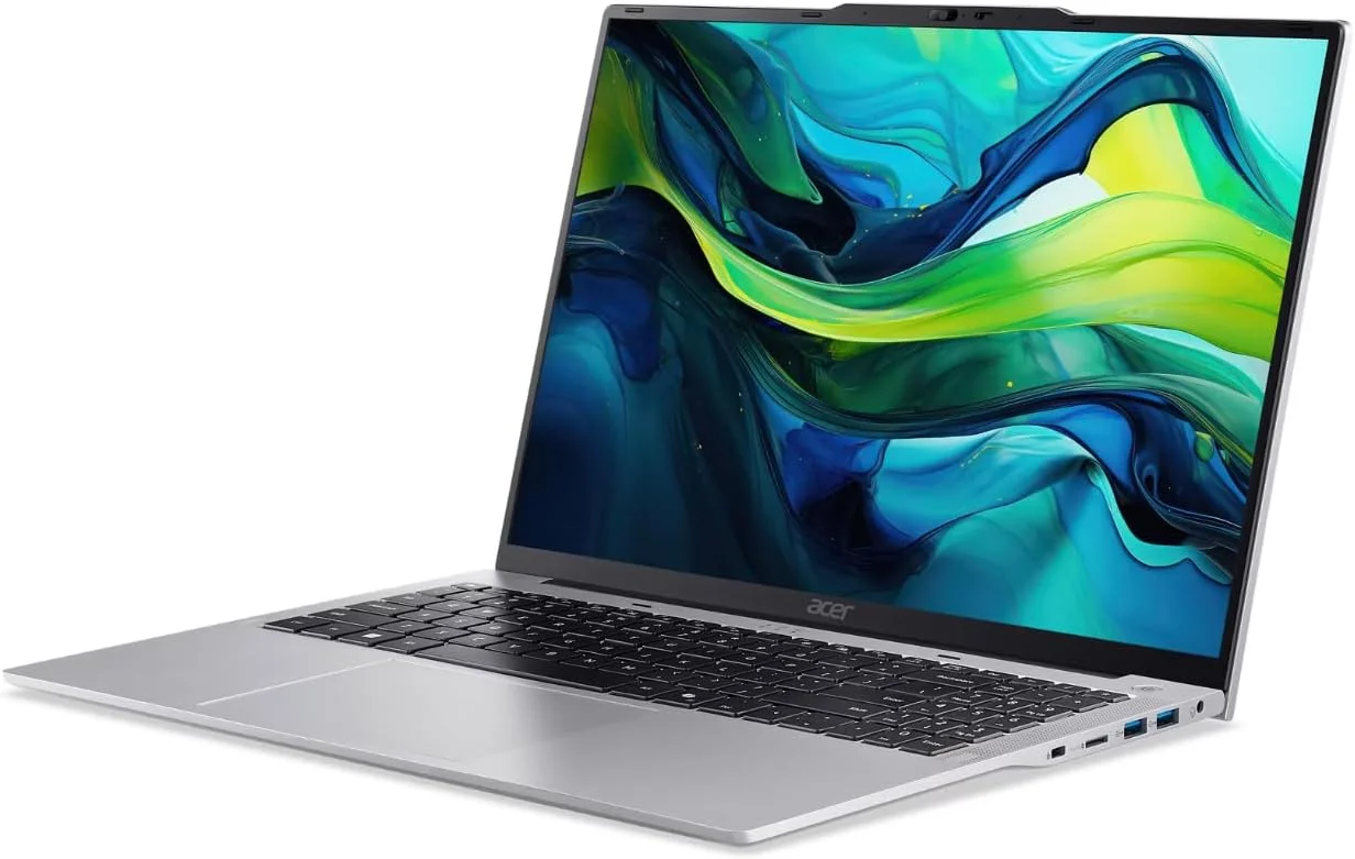لپ تاپ 16 اینچی Acer Aspire Lite مدل AL16-52P-52JZ | پردازنده نسل سیزدهم Intel Core i5-1334U | رم 16 گیگابایتی DDR5 | حافظه SSD 512 گیگابایتی | گرافیک UHD | صفحه نمایش IPS ComfyView | ویندوز 11 پرو (ارتقا یافته) - نقره ای روشن
