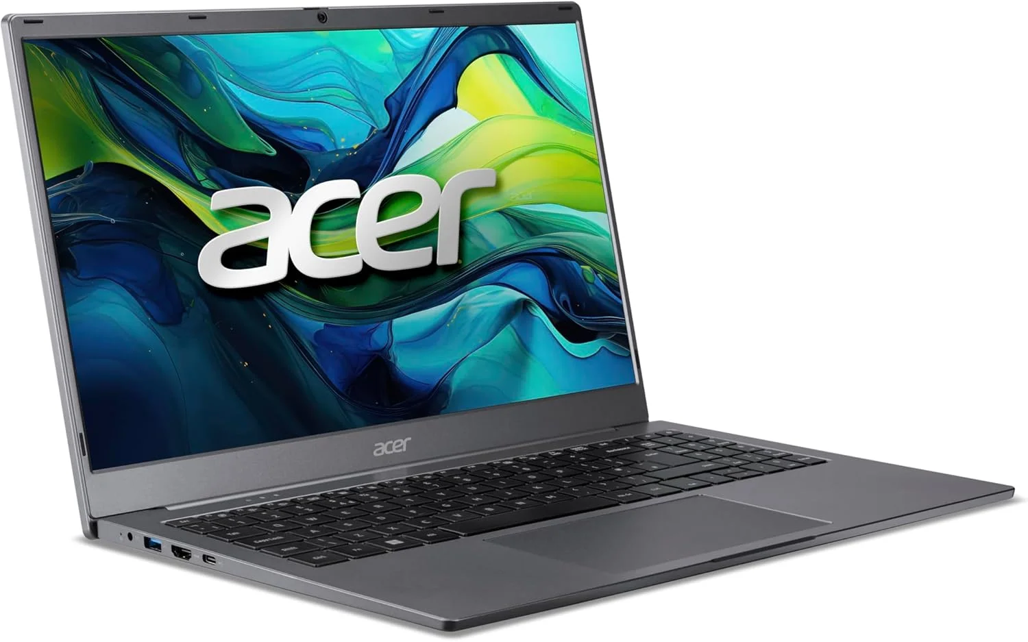 لپ تاپ Acer Aspire Lite AL15 با پردازنده دو هسته ای Intel Celeron N4500 تا 2.8 گیگاهرتز / 4 گیگابایت رم LPDDR4X / 128 گیگابایت حافظه eMMC / گرافیک Intel UHD / صفحه نمایش 15.6 اینچی FHD IPS SlimBezel / Win 11S / Iron + MS365 با 1 سال اشتراک از پیش نصب شده