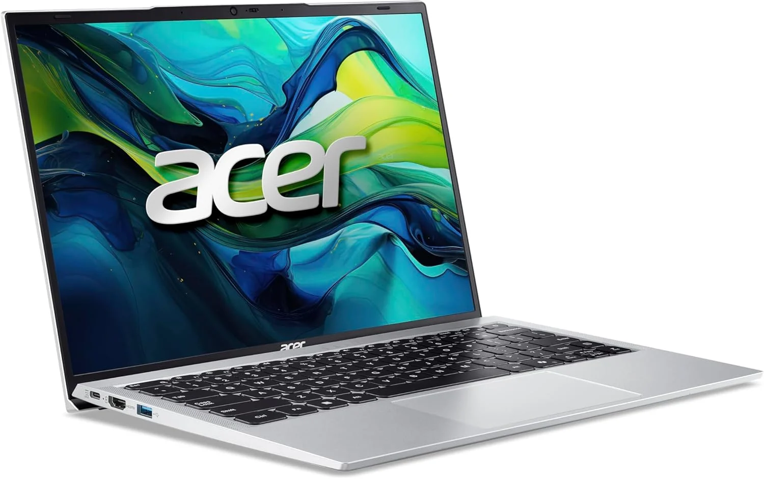 لپ تاپ Acer Aspire Lite AL14 با پردازنده نسل چهاردهم Intel Core 3-N355 هشت هسته ای تا 3.9 گیگاهرتز/8 گیگابایت رم DDR5/512 گیگابایت حافظه SSD/گرافیک Intel/صفحه نمایش 14 اینچی WUXGA IPS SlimBezel/WiFi-6/ویندوز 11 هوم/نقره ای روشن