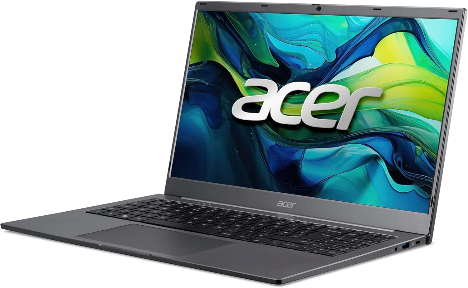 لپ تاپ Acer Aspire Lite AL15 با پردازنده دو هسته ای Intel Celeron N4500 تا 2.8 گیگاهرتز / 4 گیگابایت رم LPDDR4X / 128 گیگابایت حافظه eMMC / گرافیک Intel UHD / صفحه نمایش 15.6 اینچی FHD IPS SlimBezel / Win 11S / Iron + MS365 با 1 سال اشتراک از پیش نصب شده