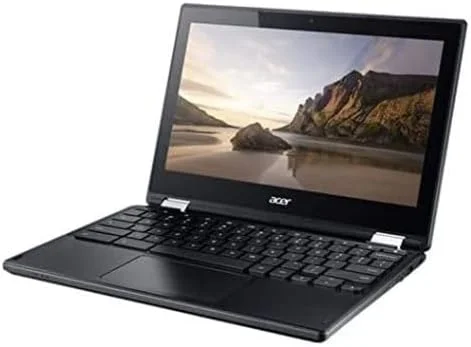 لپ تاپ Acer Chromebook R11 با صفحه نمایش لمسی 11.6 اینچی، پردازنده Intel Celeron، رم 4 گیگابایتی، هارد دیسک 32 گیگابایتی، گرافیک Intel HD، انگلیسی/عربی مشکی (تجدید شده)