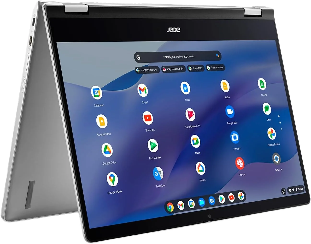 لپ تاپ Acer Chromebook Spin 514 CP514-3HH-R6VK | AMD Ryzen 5 5625C | صفحه نمایش لمسی 14 اینچی FHD IPS | 8 گیگابایت LPDDR4X | 128 گیگابایت eMMC | Wi-Fi 6 | وب کم FHD | پورت HDMI | صفحه کلید با نور پس زمینه | Chrome OS | کیف
