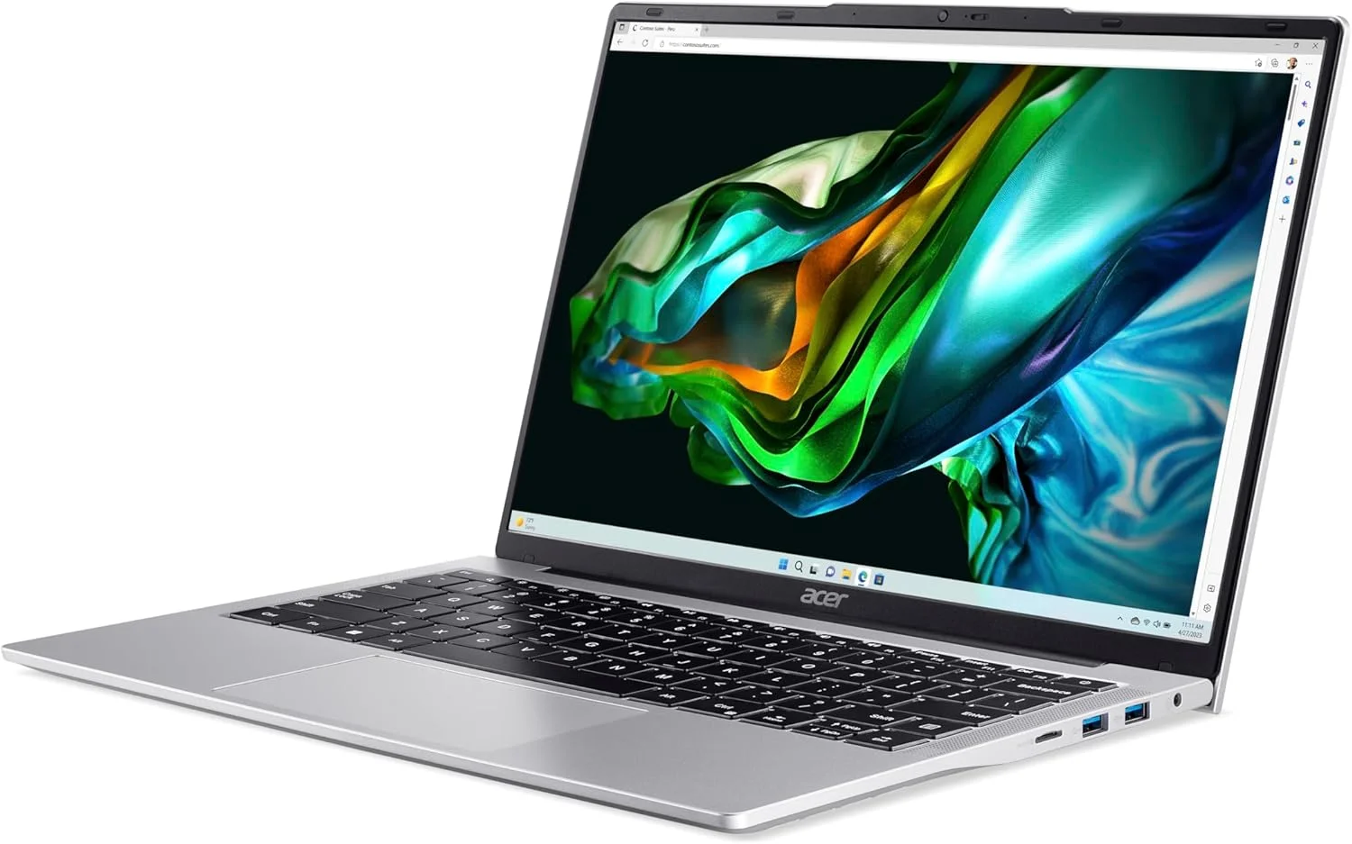لپ تاپ Acer Aspire Lite AL14 نسل سیزدهم Intel Core i5-1334U با 10 هسته تا 4.6 گیگاهرتز/8 گیگابایت رم DDR5/512 گیگابایت حافظه SSD/گرافیک Intel Iris XE/صفحه نمایش 14 اینچی WUXGA IPS SlimBezel/ویندوز 11 هوم/WiFi-6//نقره ای خالص لپ تاپ Acer Aspire Lite AL14 نسل سیزدهم Intel Core i5-1334U با 10 هسته تا 4.6 گیگاهرتز/8 گیگابایت رم DDR5/512 گیگابایت حافظه SSD/گرافیک Intel Iris XE/صفحه نمایش 14 اینچی WUXGA IPS SlimBezel/ویندوز 11 هوم/WiFi-6//نقره ای خالص