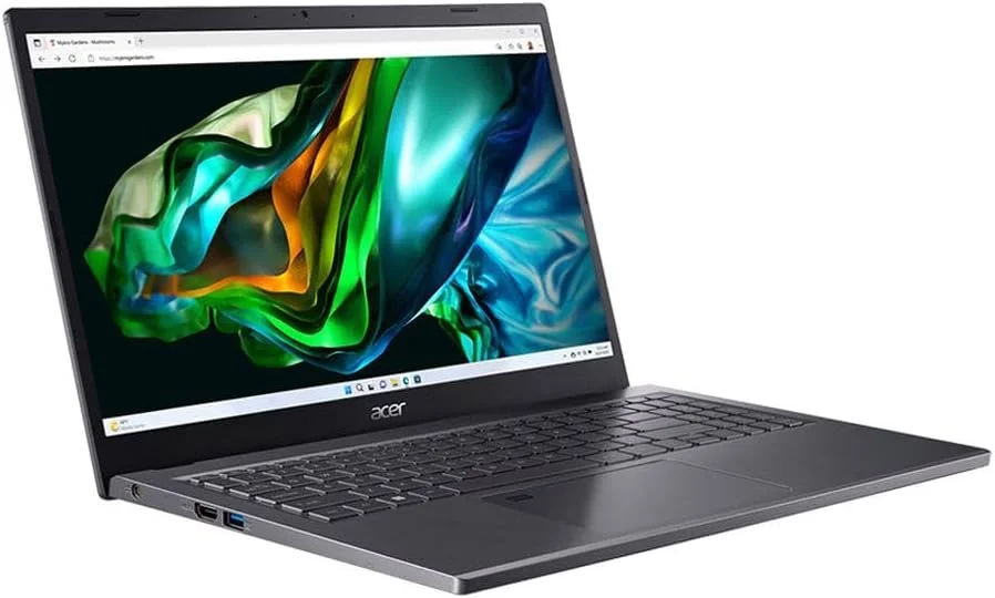 لپ تاپ Acer Aspire 5 A515 نسل سیزدهم اینتل Core i5-1335U با 10 هسته تا 4.6 گیگاهرتز / 8 گیگابایت رم LPDDR5 / 512 گیگابایت حافظه SSD / گرافیک Intel Iris Xe / صفحه نمایش 15.6 اینچی FHD / ویندوز 11 هوم / WiFi-6E / نور پس زمینه / خاکستری استیل لپ تاپ Acer Aspire 5 A515 نسل سیزدهم اینتل Core i5-1335U با 10 هسته تا 4.6 گیگاهرتز / 8 گیگابایت رم LPDDR5 / 512 گیگابایت حافظه SSD / گرافیک Intel Iris Xe / صفحه نمایش 15.6 اینچی FHD / ویندوز 11 هوم / WiFi-6E / نور پس زمینه / خاکستری استیل