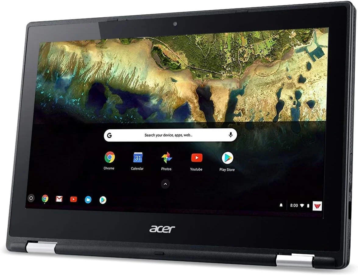لپ تاپ تبدیل پذیر Chromebook R 11 ایسر (بازسازی شده)، Celeron N3060، صفحه نمایش لمسی 11.6 اینچی HD، 4 گیگابایت DDR3L، 32 گیگابایت eMMC، C738T-C7KD