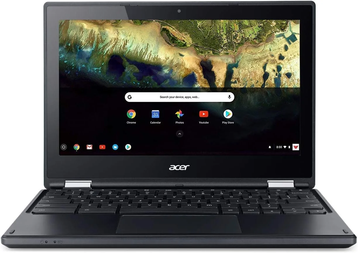 لپ تاپ تبدیل پذیر Chromebook R 11 ایسر (بازسازی شده)، Celeron N3060، صفحه نمایش لمسی 11.6 اینچی HD، 4 گیگابایت DDR3L، 32 گیگابایت eMMC، C738T-C7KD