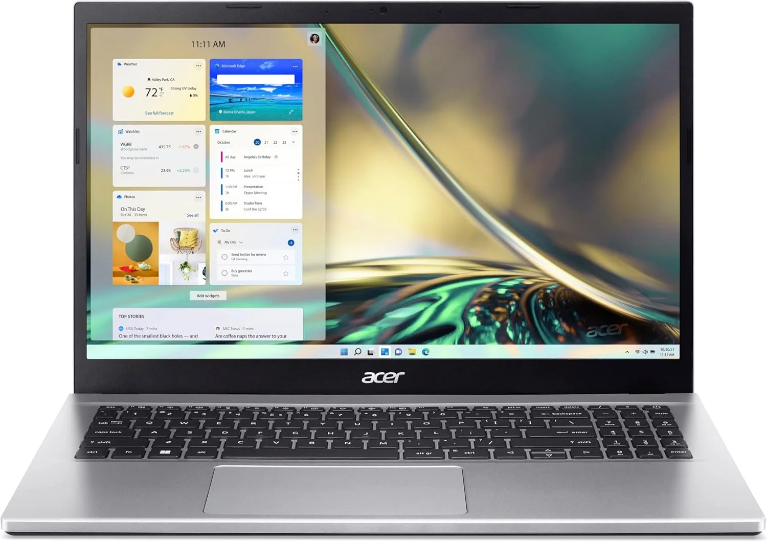 لپ تاپ Acer Aspire 3 A315 با پردازنده نسل دوازدهم Intel Core i5-1235U با 10 هسته تا 4.40 گیگاهرتز / 8 گیگابایت رم DDR4 / 512 گیگابایت حافظه SSD / گرافیک Intel Iris XE / صفحه نمایش 15.6 اینچی FHD IPS ComfyView / ویندوز 11 هوم / نقره ای خالص