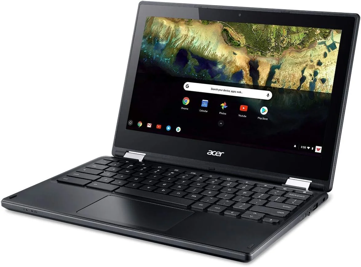 لپ تاپ تبدیل پذیر Chromebook R 11 ایسر (بازسازی شده)، Celeron N3060، صفحه نمایش لمسی 11.6 اینچی HD، 4 گیگابایت DDR3L، 32 گیگابایت eMMC، C738T-C7KD