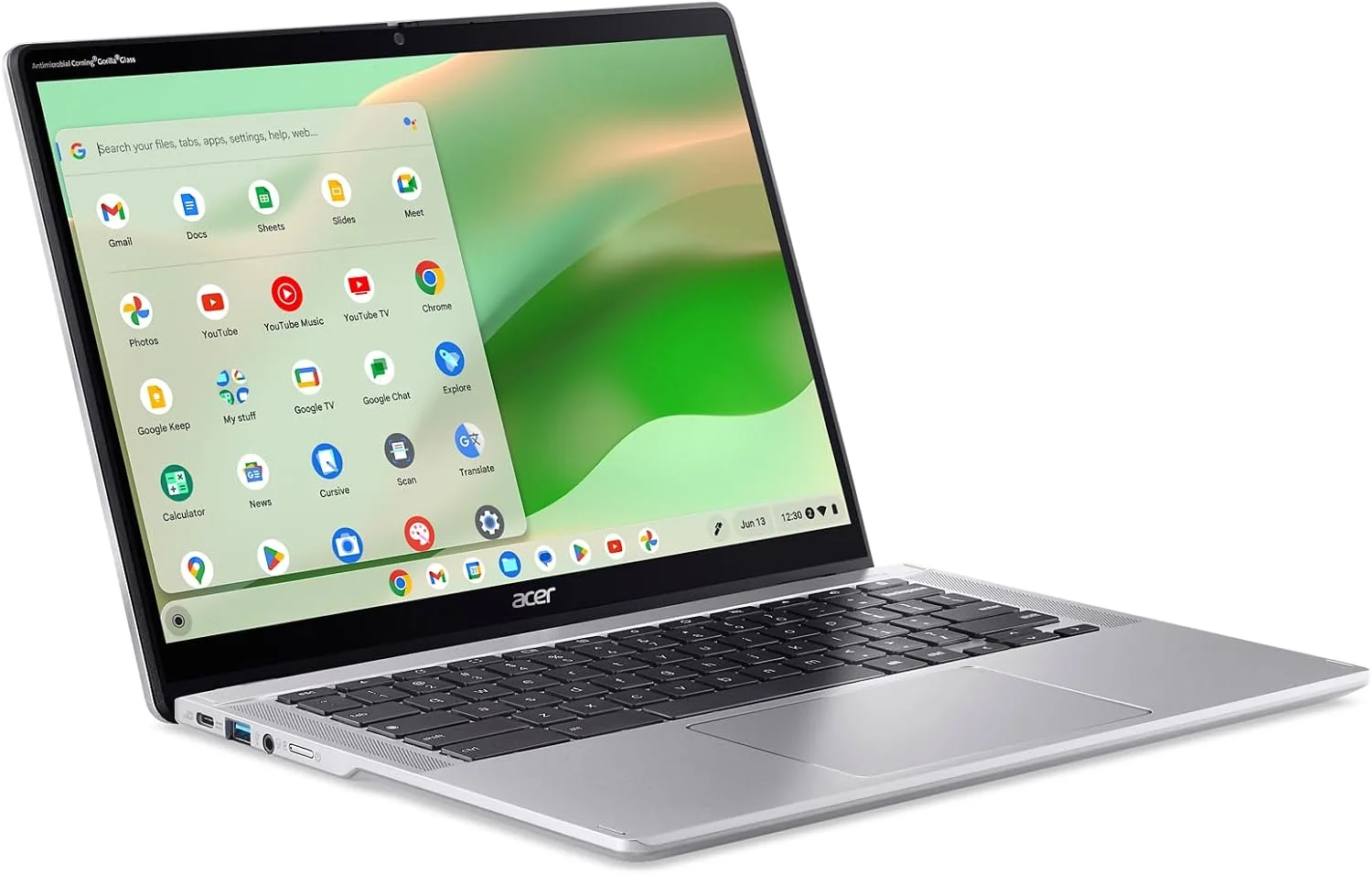 لپ تاپ تبدیل شونده Acer Chromebook Spin 314 CP314-2HN-318R، پردازنده Intel Core i3-N305، صفحه نمایش لمسی 14 اینچی WUXGA IPS Corning Gorilla Glass، رم 8 گیگابایتی LPDDR5، حافظه SSD PCIe 128 گیگابایتی، Wi-Fi 6E، وب کم Full HD، سیستم عامل Chrome
