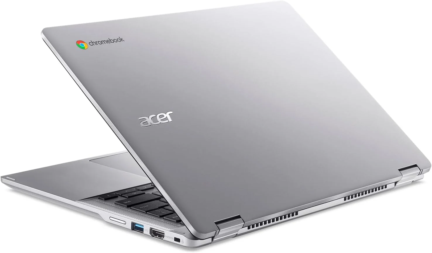 لپ تاپ تبدیل شونده Acer Chromebook Spin 314 CP314-2HN-318R، پردازنده Intel Core i3-N305، صفحه نمایش لمسی 14 اینچی WUXGA IPS Corning Gorilla Glass، رم 8 گیگابایتی LPDDR5، حافظه SSD PCIe 128 گیگابایتی، Wi-Fi 6E، وب کم Full HD، سیستم عامل Chrome