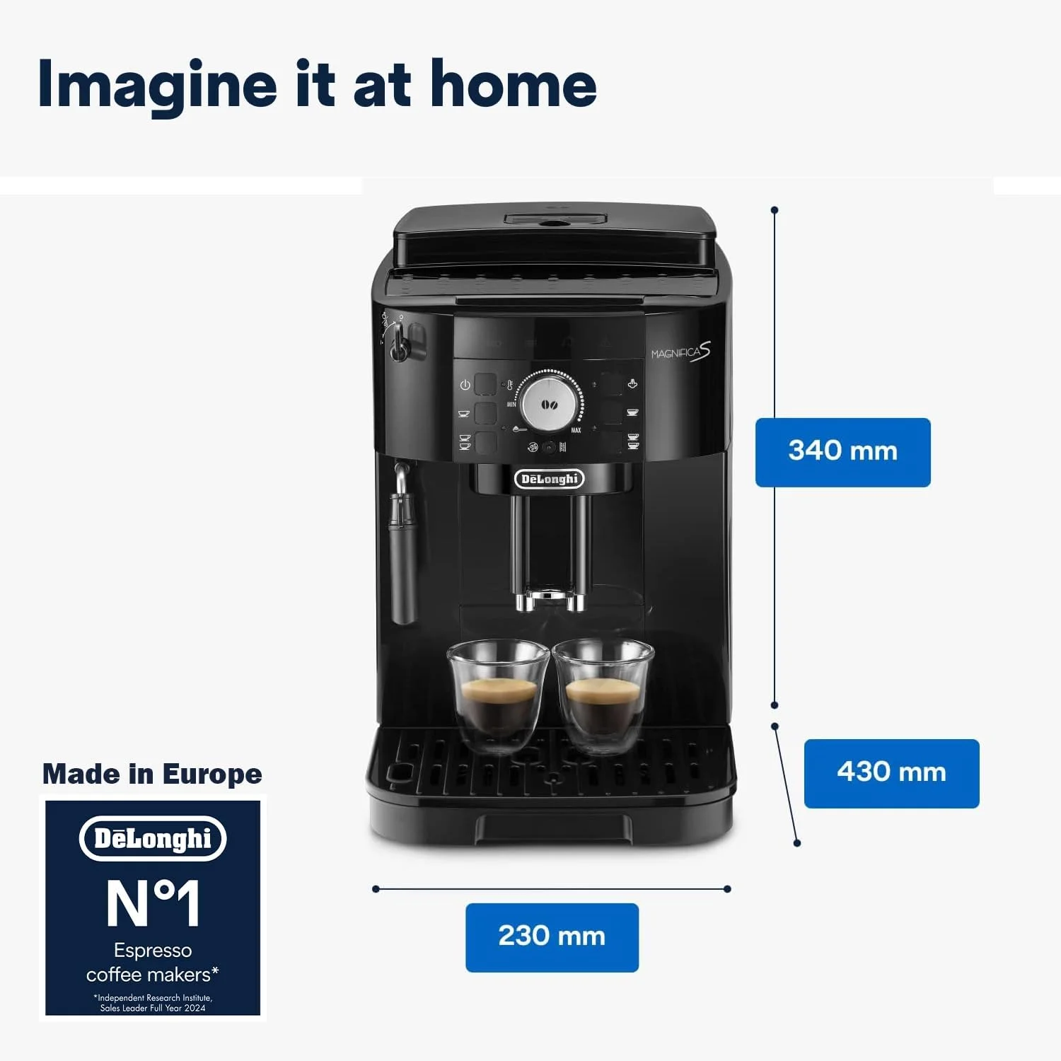 دستگاه قهوه ساز تمام اتوماتیک De'Longhi MAGNIFICA S، اسپرسو ساز دانه به فنجان، 5+ عملکرد برای آمریکانو، کاپوچینو، لاته، ماکیاتو و دستور العمل های بیشتر ECAM11.112.B (ساخت اروپا) (اختصاصی آمازون) دستگاه قهوه ساز تمام اتوماتیک De'Longhi MAGNIFICA S، اسپرسو ساز دانه به فنجان، 5+ عملکرد برای آمریکانو، کاپوچینو، لاته، ماکیاتو و دستور العمل های بیشتر ECAM11.112.B (ساخت اروپا) (اختصاصی آمازون)