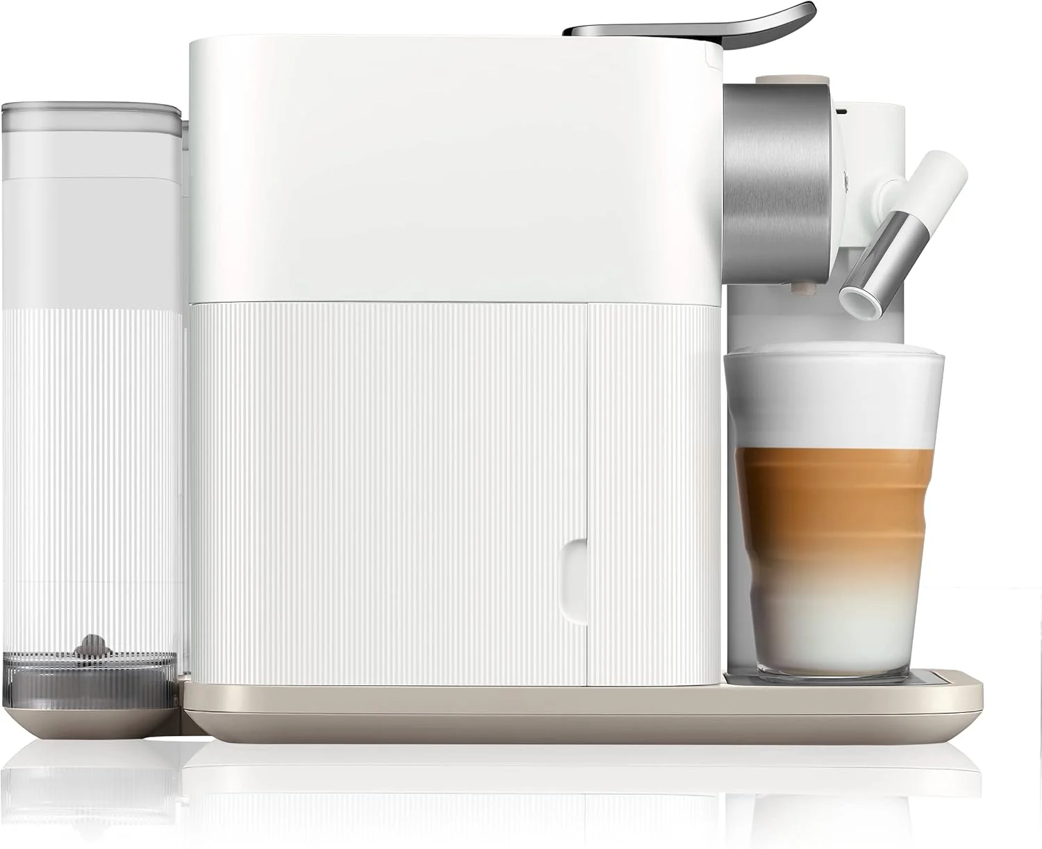 دستگاه قهوه ساز کپسولی تک نفره De'Longhi Nespresso Gran Lattissima EN650.W، شیر کف کرده اتوماتیک، کاپوچینو و لاته، 1.3 لیتر، سفید دستگاه قهوه ساز کپسولی تک نفره De'Longhi Nespresso Gran Lattissima EN650.W، شیر کف کرده اتوماتیک، کاپوچینو و لاته، 1.3 لیتر، سفید