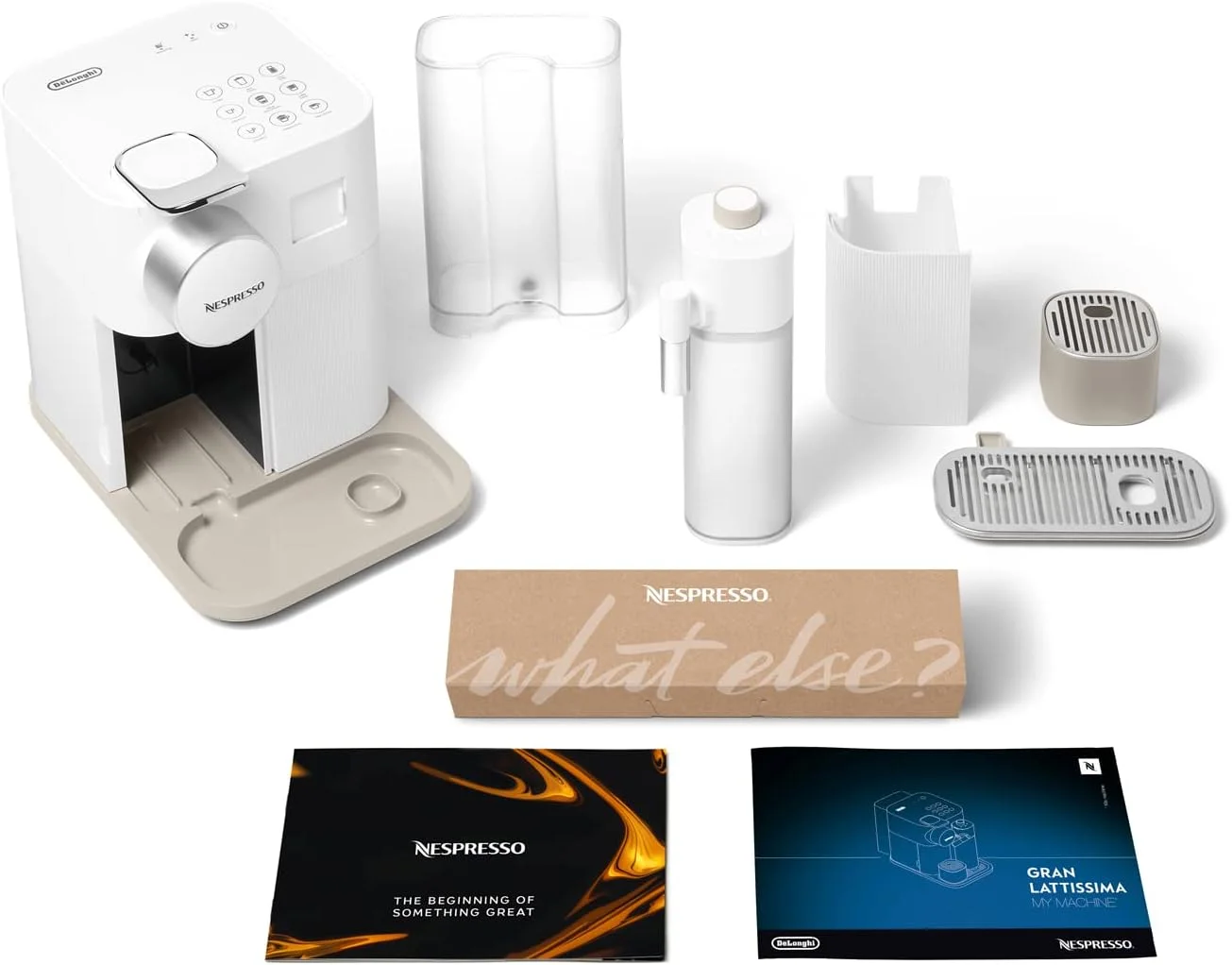 دستگاه قهوه ساز کپسولی تک نفره De'Longhi Nespresso Gran Lattissima EN650.W، شیر کف کرده اتوماتیک، کاپوچینو و لاته، 1.3 لیتر، سفید دستگاه قهوه ساز کپسولی تک نفره De'Longhi Nespresso Gran Lattissima EN650.W، شیر کف کرده اتوماتیک، کاپوچینو و لاته، 1.3 لیتر، سفید