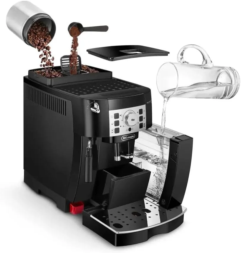 دستگاه قهوه ساز اتوماتیک دلونگی Magnifica S، دستگاه اسپرسو و کاپوچینو ساز، ECAM22.140.B، مشکی دستگاه قهوه ساز اتوماتیک دلونگی Magnifica S، دستگاه اسپرسو و کاپوچینو ساز، ECAM22.140.B، مشکی