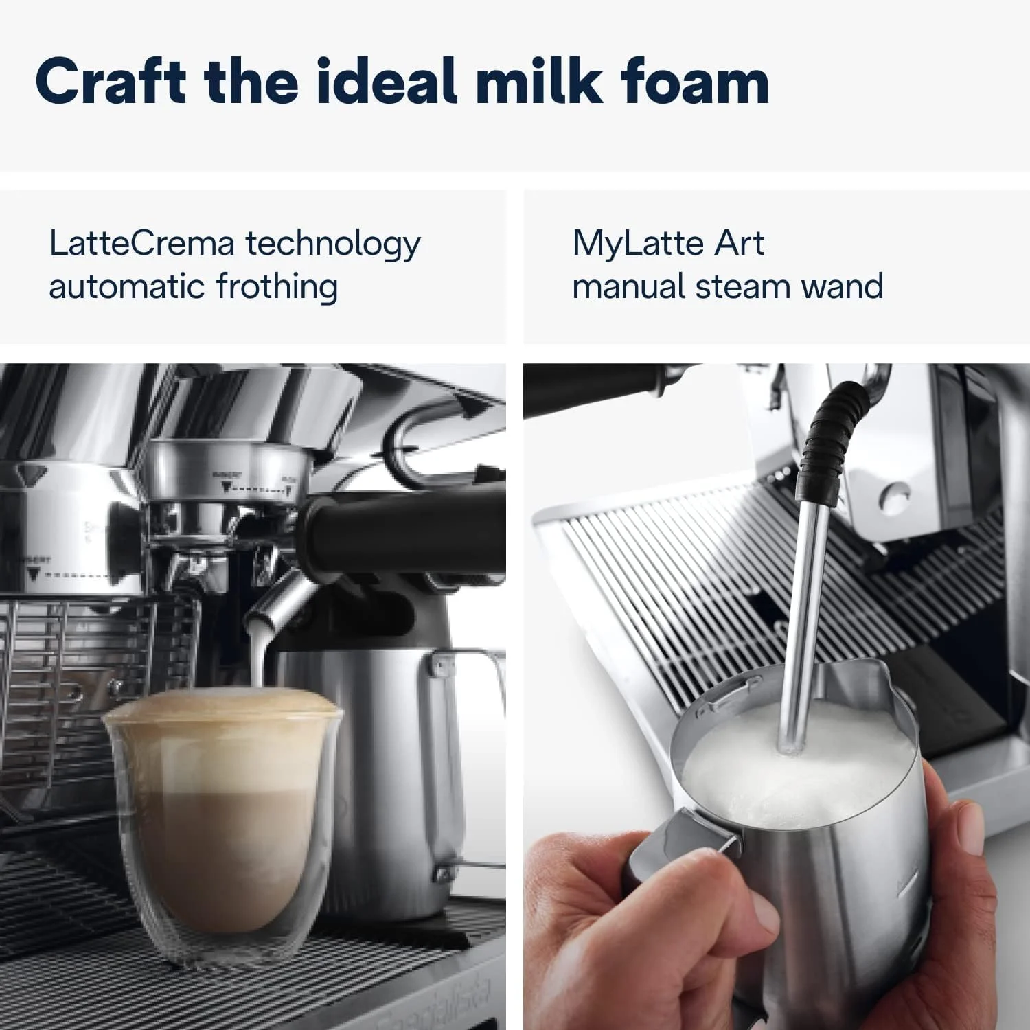 دستگاه اسپرسوساز دستی De'Longhi La Specialista Maestro: قهوه ساز دستی Ultimate Cold Brew، تجربه با فناوری هوشمند، فناوری استخراج سرد، 8 دستور غذا، کف ساز دستی/اتوماتیک، فلزی - EC9865.M دستگاه اسپرسوساز دستی De'Longhi La Specialista Maestro: قهوه ساز دستی Ultimate Cold Brew، تجربه با فناوری هوشمند، فناوری استخراج سرد، 8 دستور غذا، کف ساز دستی/اتوماتیک، فلزی - EC9865.M
