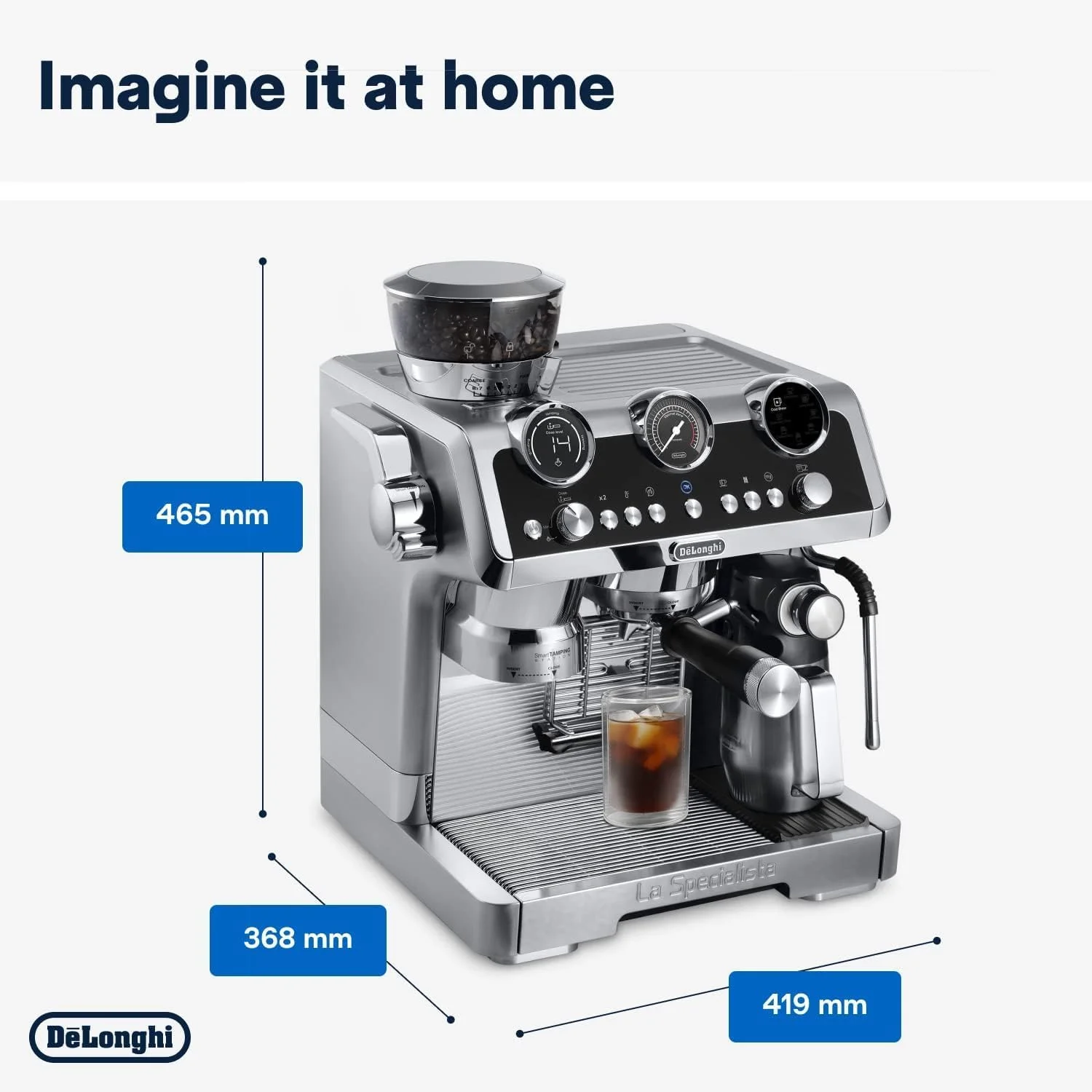 دستگاه اسپرسوساز دستی De'Longhi La Specialista Maestro: قهوه ساز دستی Ultimate Cold Brew، تجربه با فناوری هوشمند، فناوری استخراج سرد، 8 دستور غذا، کف ساز دستی/اتوماتیک، فلزی - EC9865.M دستگاه اسپرسوساز دستی De'Longhi La Specialista Maestro: قهوه ساز دستی Ultimate Cold Brew، تجربه با فناوری هوشمند، فناوری استخراج سرد، 8 دستور غذا، کف ساز دستی/اتوماتیک، فلزی - EC9865.M