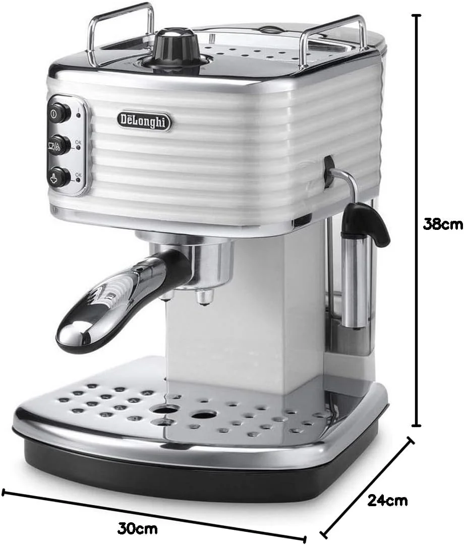 دستگاه اسپرسوساز پمپی دلونگی مدل Scultura ECZ 351.W، سفید، 1