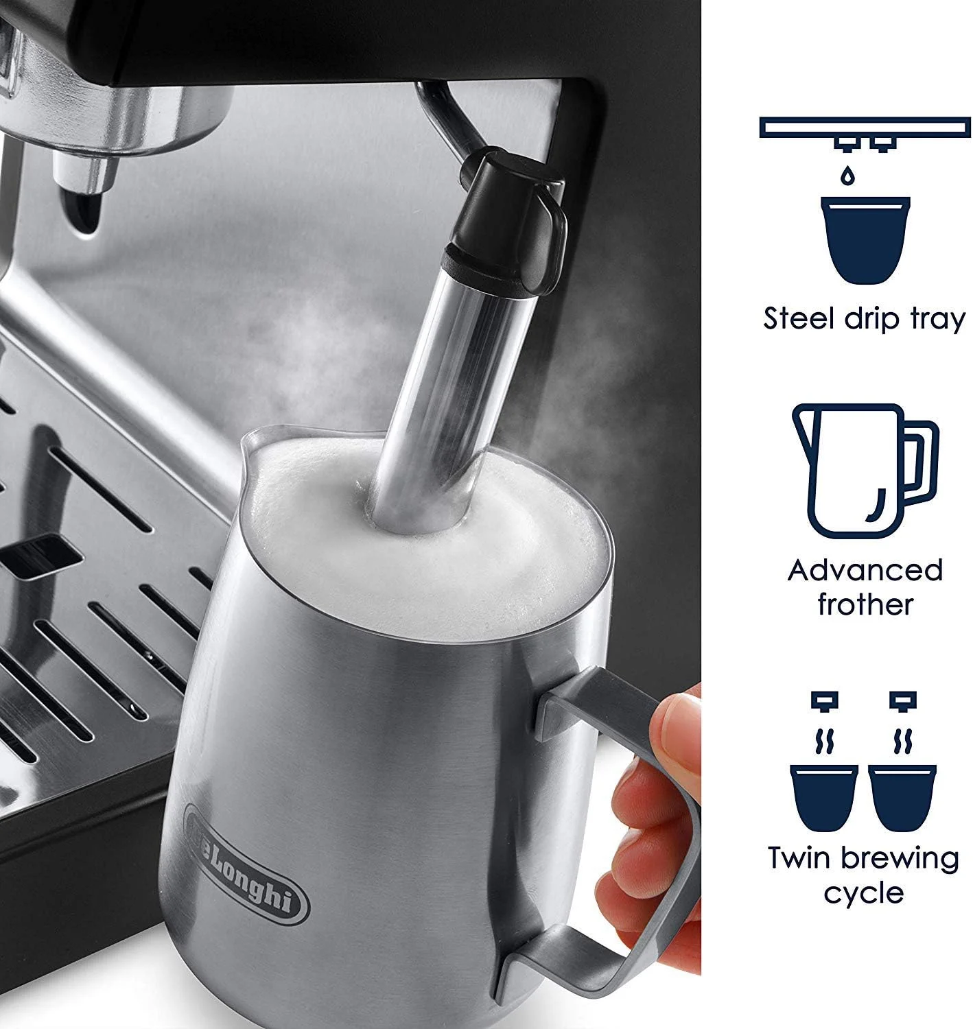 دستگاه اسپرسو و کاپوچینو ساز پمپ بار De'Longhi ECP33.21 با استیمر شیر (مشکی) دستگاه اسپرسو و کاپوچینو ساز پمپ بار De'Longhi ECP33.21 با استیمر شیر (مشکی)