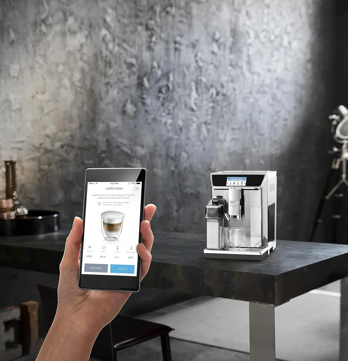 دستگاه قهوه ساز دلونگی مدل PrimaDonna Elite Experience ECAM 656.85.MS، نقره ای