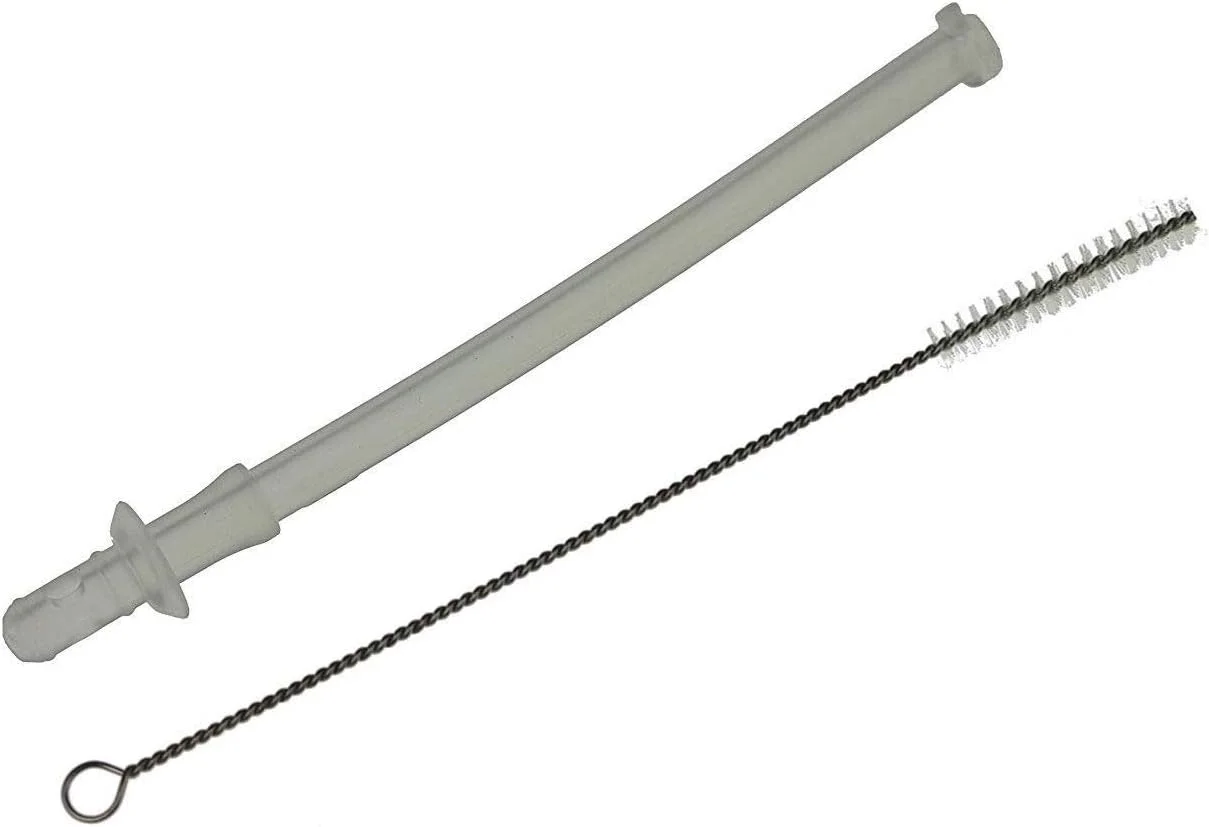 لوله مکش شیر De'Longhi 5313235381 + برس تمیز کننده (8 میلی متر) سازگار با دستگاه نسپرسو Lattissima Pro مدل EN750