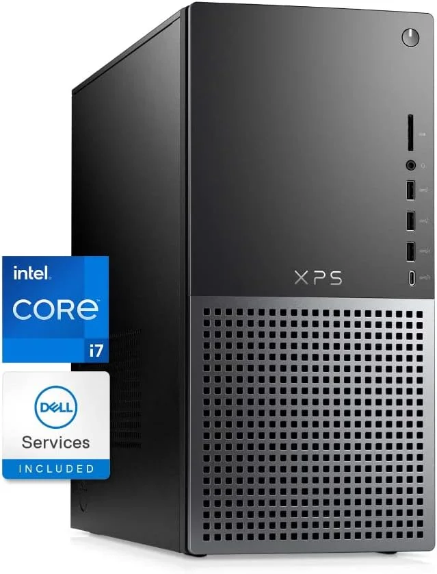 کامپیوتر رومیزی Dell XPS 8950 - نسل دوازدهم پردازنده Intel Core i7-12700، رم 32 گیگابایتی DDR5، حافظه SSD 512 گیگابایتی + هارد دیسک 1 ترابایتی، گرافیک Intel UHD 770، Killer Wi-Fi 6، خنک کننده هوا، Windows 11 Pro - مشکی