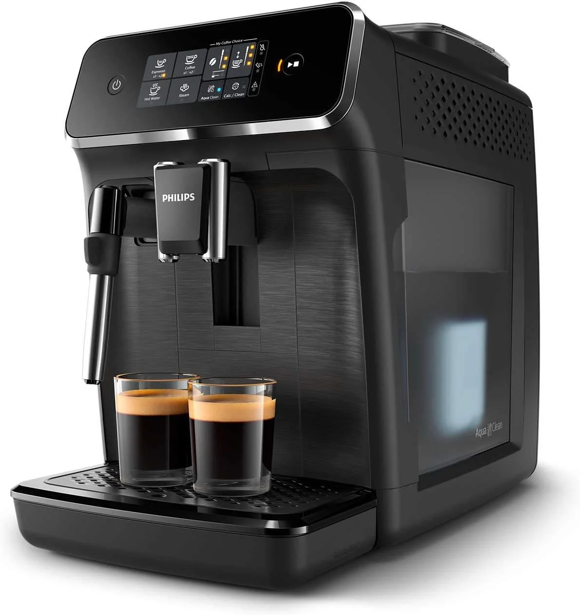 Philips Series 2200 Fully Automatic Espresso Machine - 1500W, 1.8L Water Capacity, Classic Milk Frother, Touch Screen Display, 2 Beverages - EP2220/10