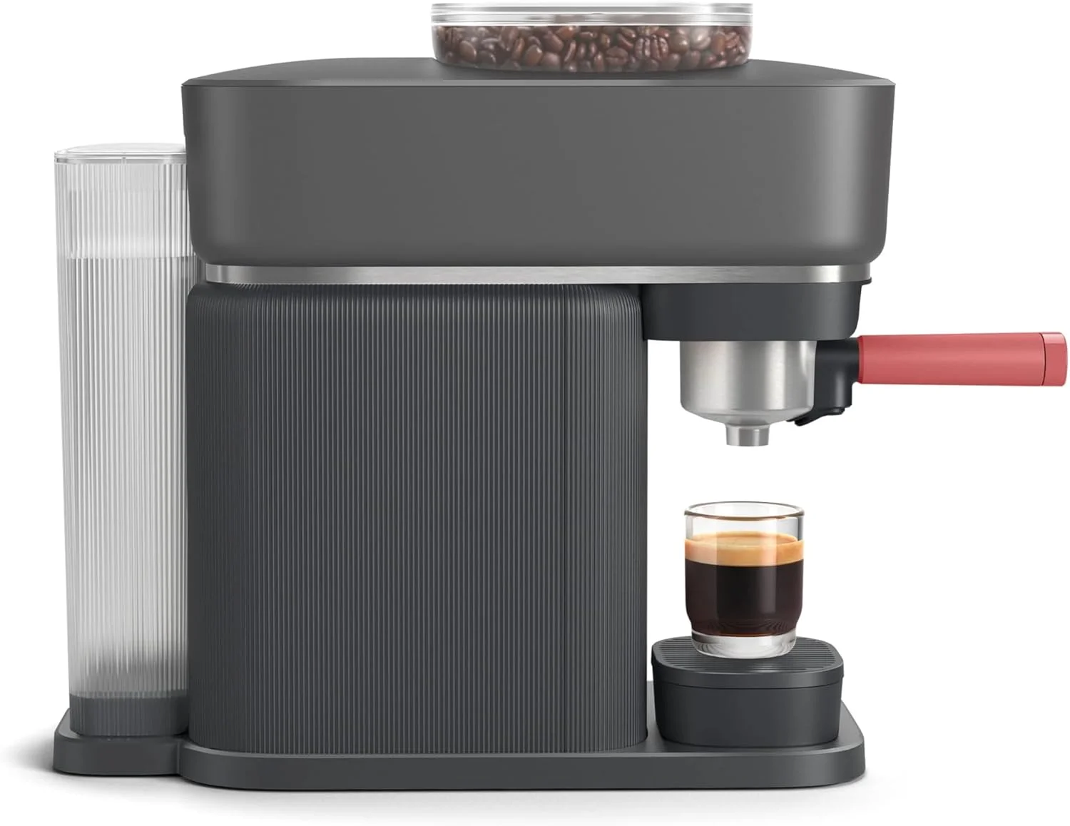 Philips Baristina Espresso Machine, Grind, Tamp & Brew Coffee Beans in One Swipe, Compact, 16 Bar Pump Pressure, Automatic Grinder, Black with Berry Red Portafilter (BAR301/60) Philips Baristina Espresso Machine, Grind, Tamp & Brew Coffee Beans in One Swipe, Compact, 16 Bar Pump Pressure, Automatic Grinder, Black with Berry Red Portafilter (BAR301/60)