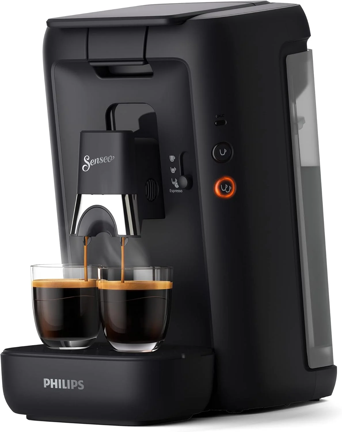 Versuni Philips Domestic Appliances Senseo Maestro Coffee Pod Machine with Coffee Thickens and Memo Function, 1.2 Litre Water Container, Green Product, Colour: Black (CSA260/60)