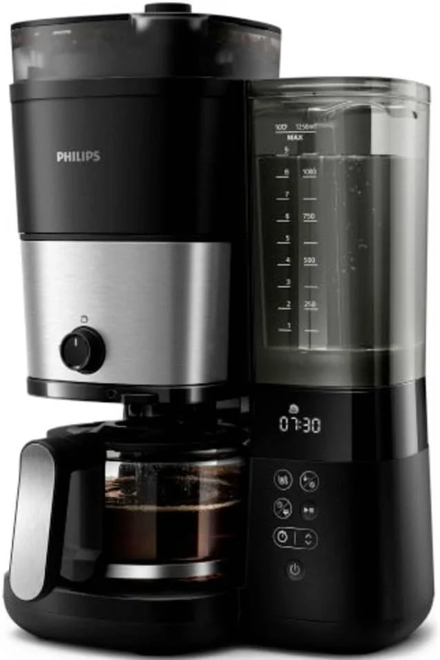 Philips HD7900/01 Coffee Maker Black, Silver Capacity Copper=10 with Grinder, Timer Function, Keep Warm Function